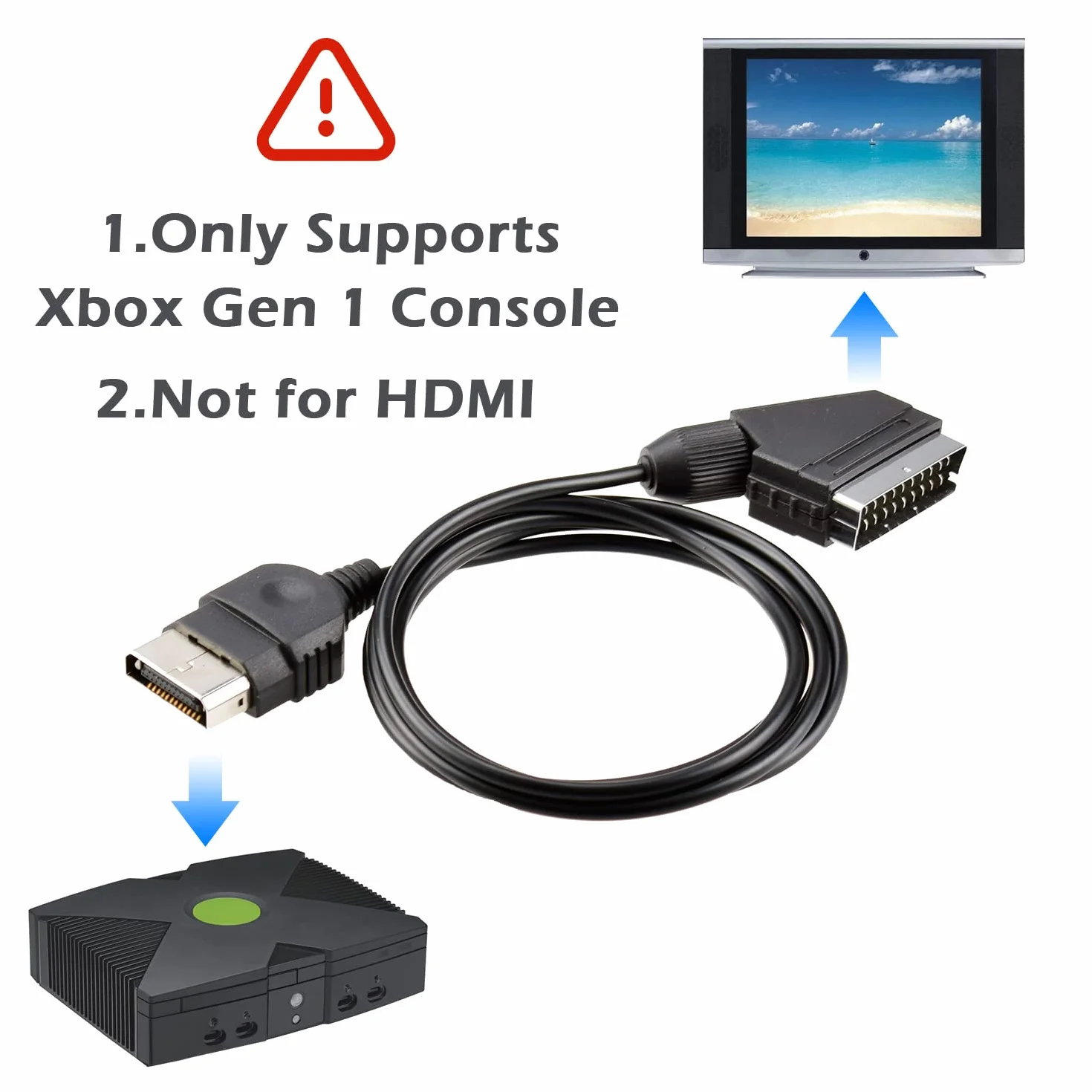 RGB Scart Cable do oryginalnej konsoli Xbox clssica