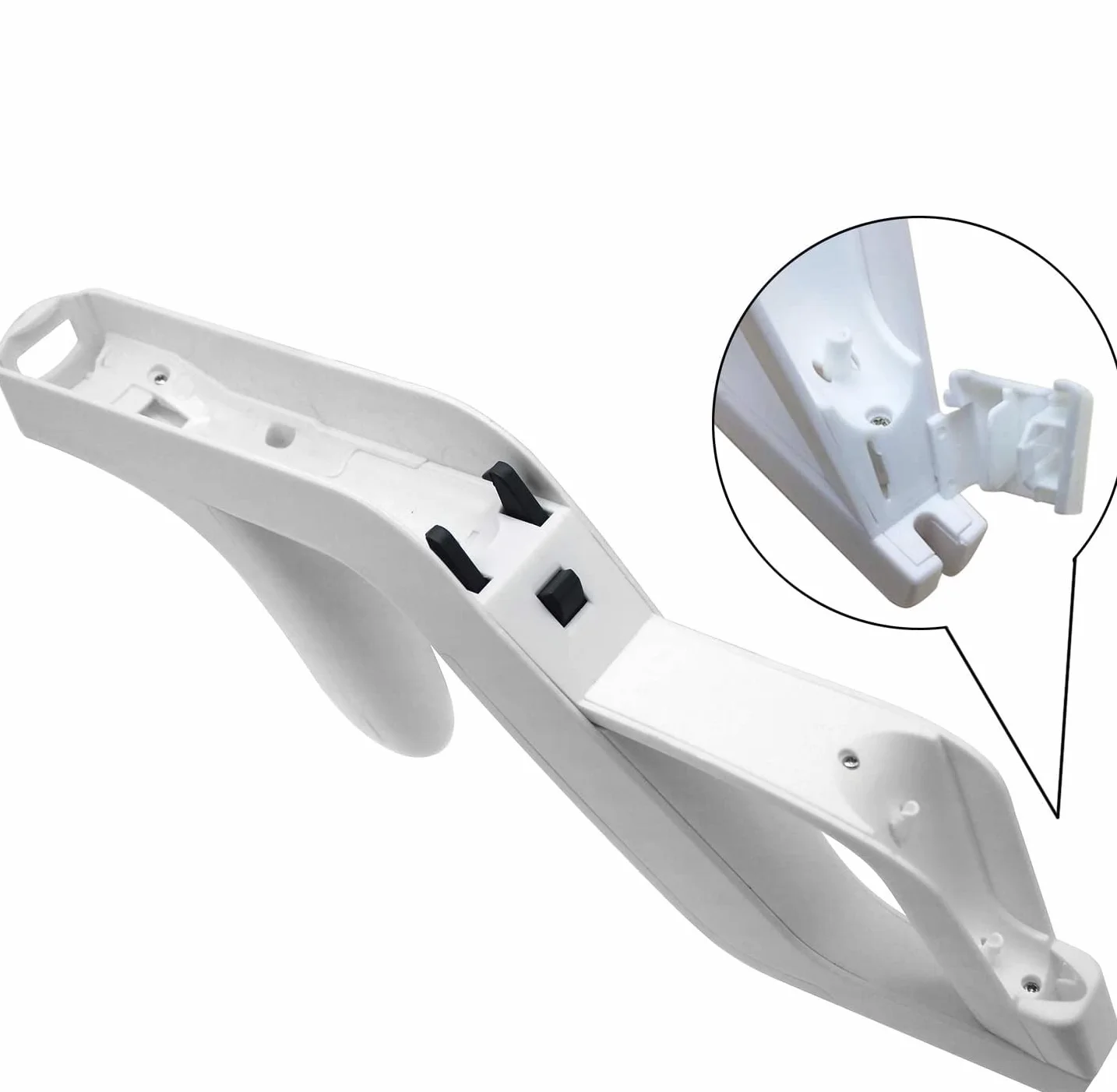 OSTENT Light Gun Załącznik do Nintendo Wii/Wii U Remote Nunchuck Zapper Strzelanki Kolor Biały