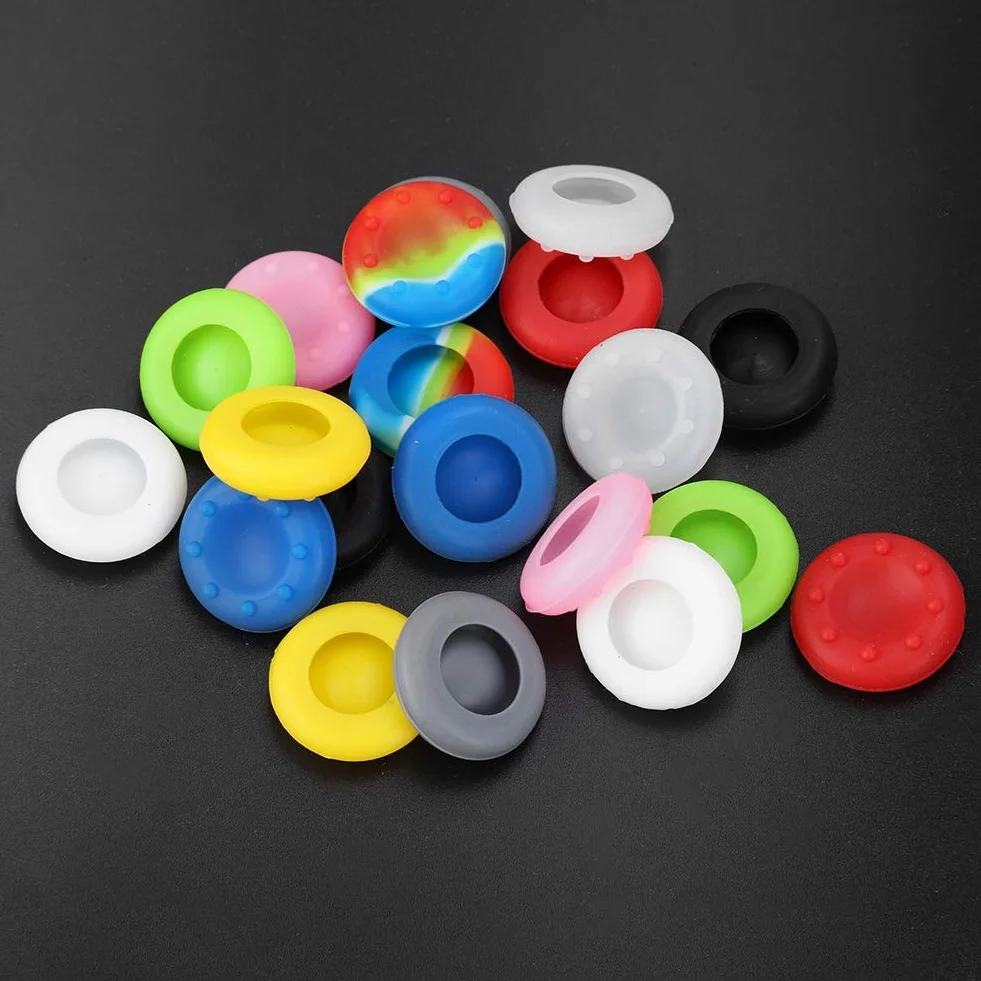20 sztuk kolorowy silikonowy uchwyt na kciuk analogowa nasadka na joystick antypoślizgowy kontroler do gier nakładki na joystick na PS4 / PS3 / Xbox