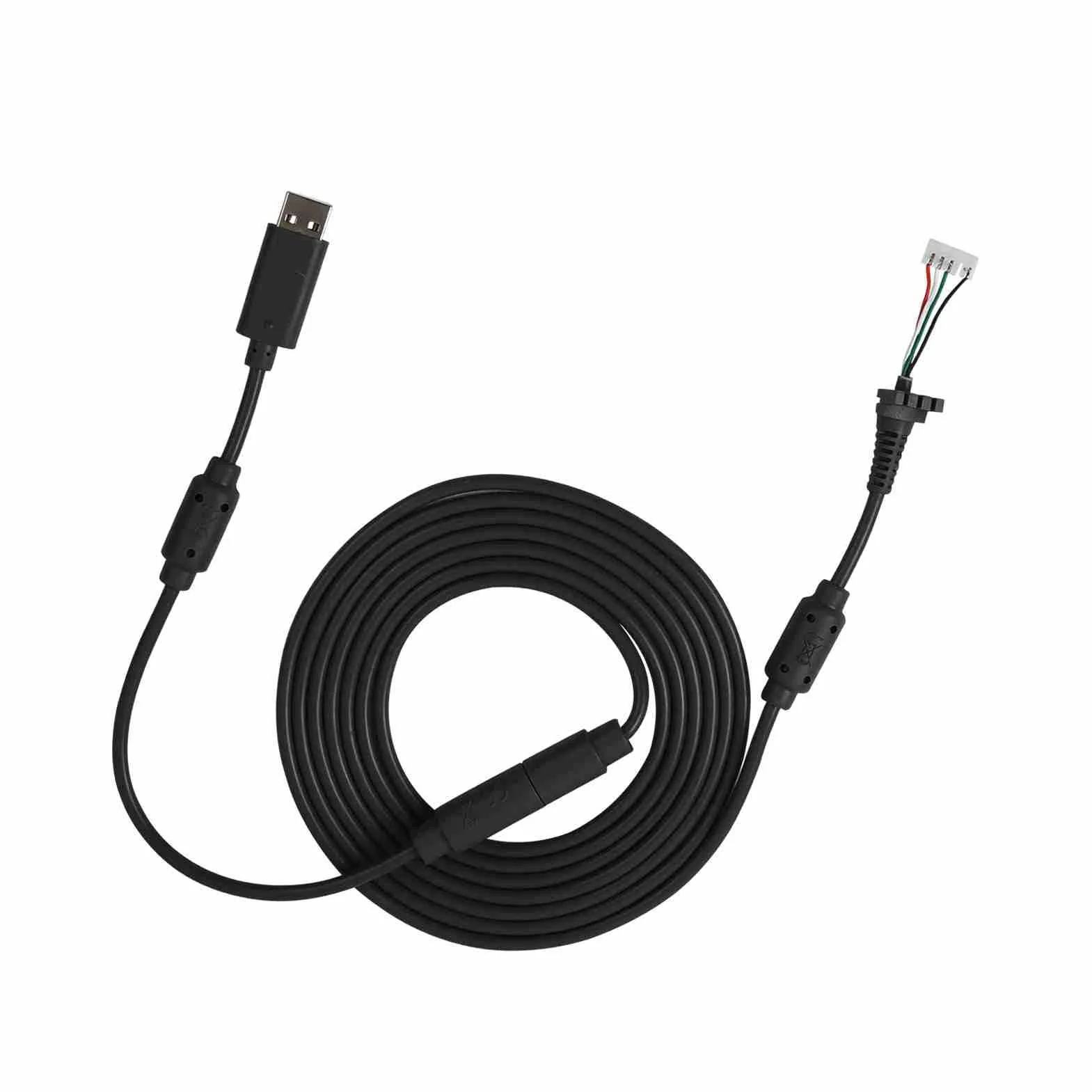 Generic Kabel Zastępczy do Gamepada 360 Adapter Odłączany, Trwały Przewód Zastępczy USB 4Pin do Kontrolera, długość 8,2 Stopy, dla Graczy (BLACK)
