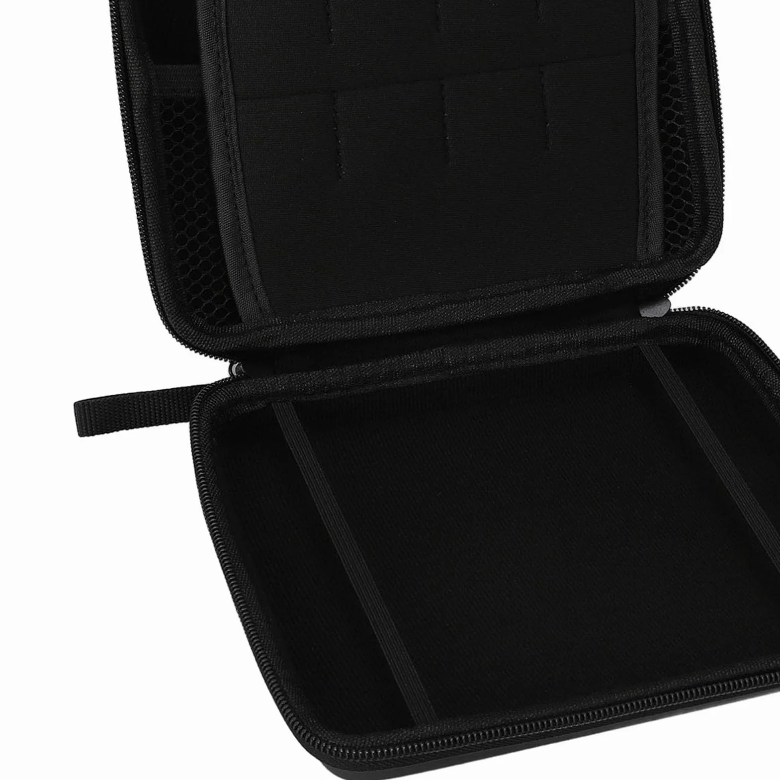 LiebeWH Walizka Transportowa 2DS Odporna na Wstrząsy Twarda Skorupa z 8 Uchwytami na Karty do Gier, Przenośna Torba konsolę do Gier Podróży, PU, ​​materiał EVA (BLACK)