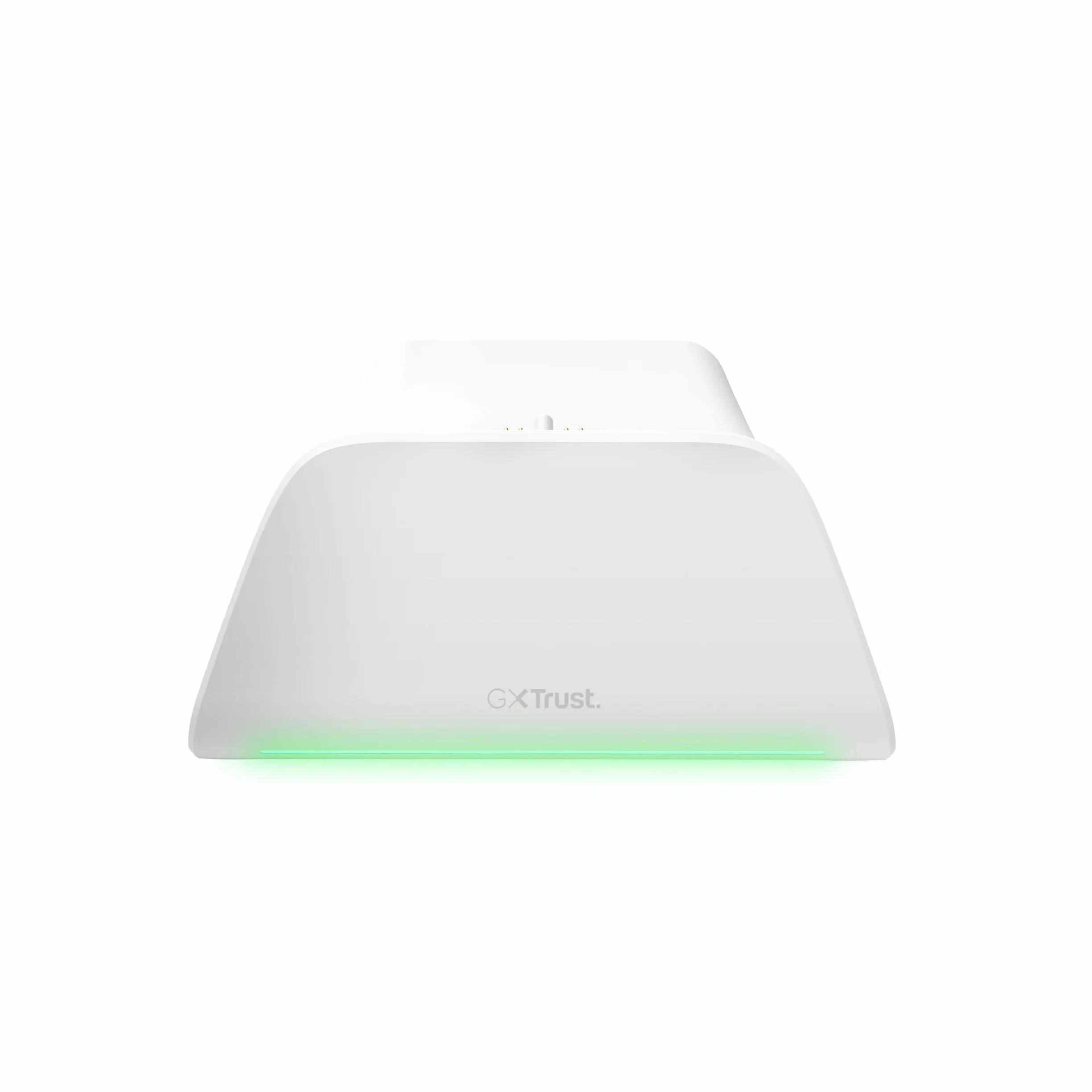 Trust GXT 255W PS5 stacja ładująca do kontrolera Dualsense, Playstation 5 LED z designerskim miejscem, szybkie ładowanie, antypoślizgowa podkładka, w zestawie kabel USB-C C, akcesoria PS5, biała