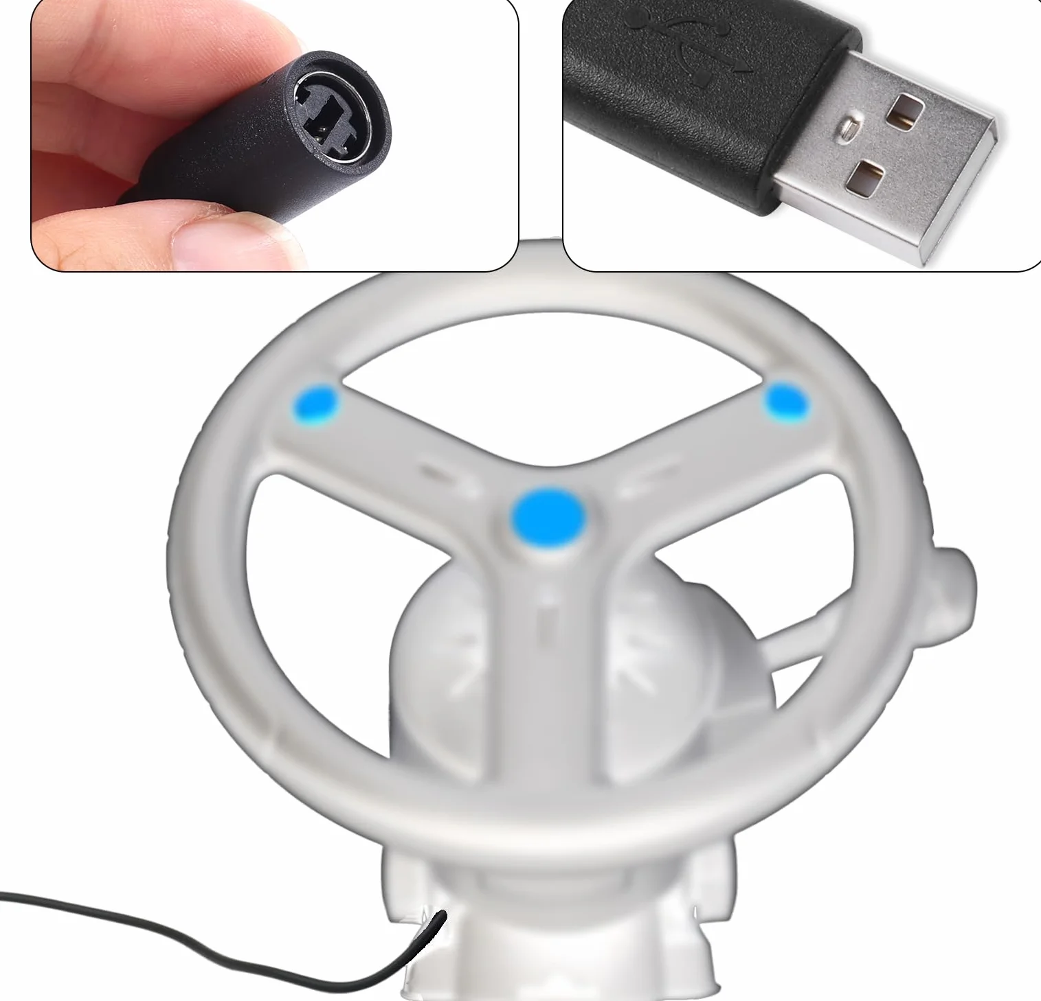 3szt Kabel USB Breakaway, Zamiennik Kabla USB Breakaway do Logitech G920 G923 G27 G29 Driving Force i Thrustmaster Ferrari 458 Spider Sznur do Kierownicy Wyścigowej