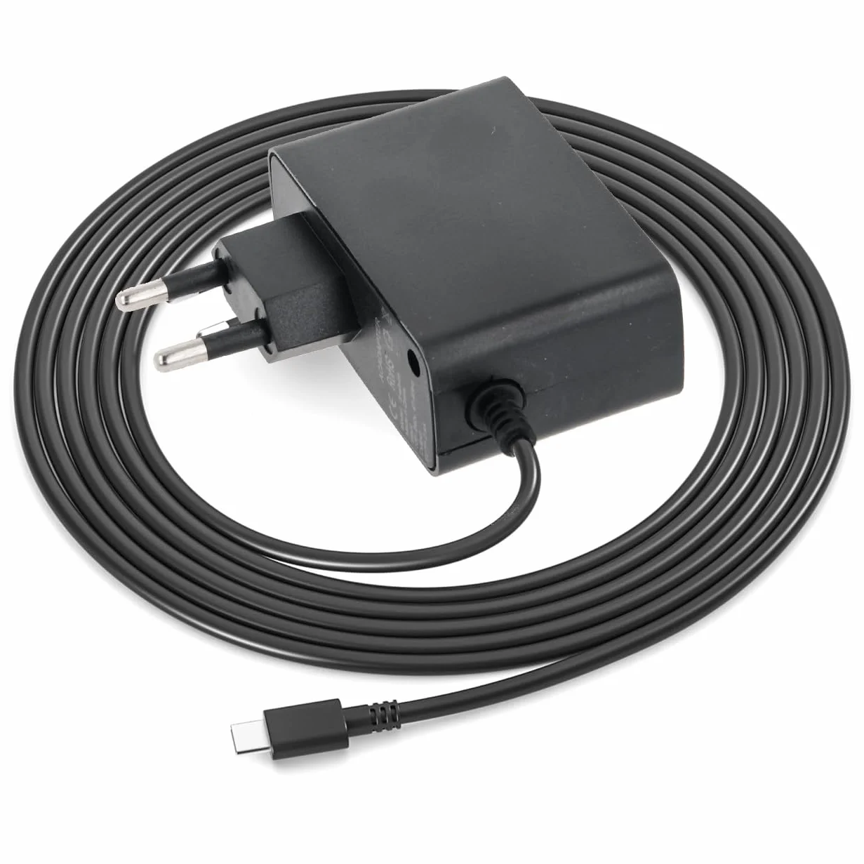 Ładowarka USB typu C do przełącznika Nintendo, bardzo mocny zasilacz sieciowy 2,4 A, ładowarka ścienna, szybkie ładowanie, 1,5 m, czarna