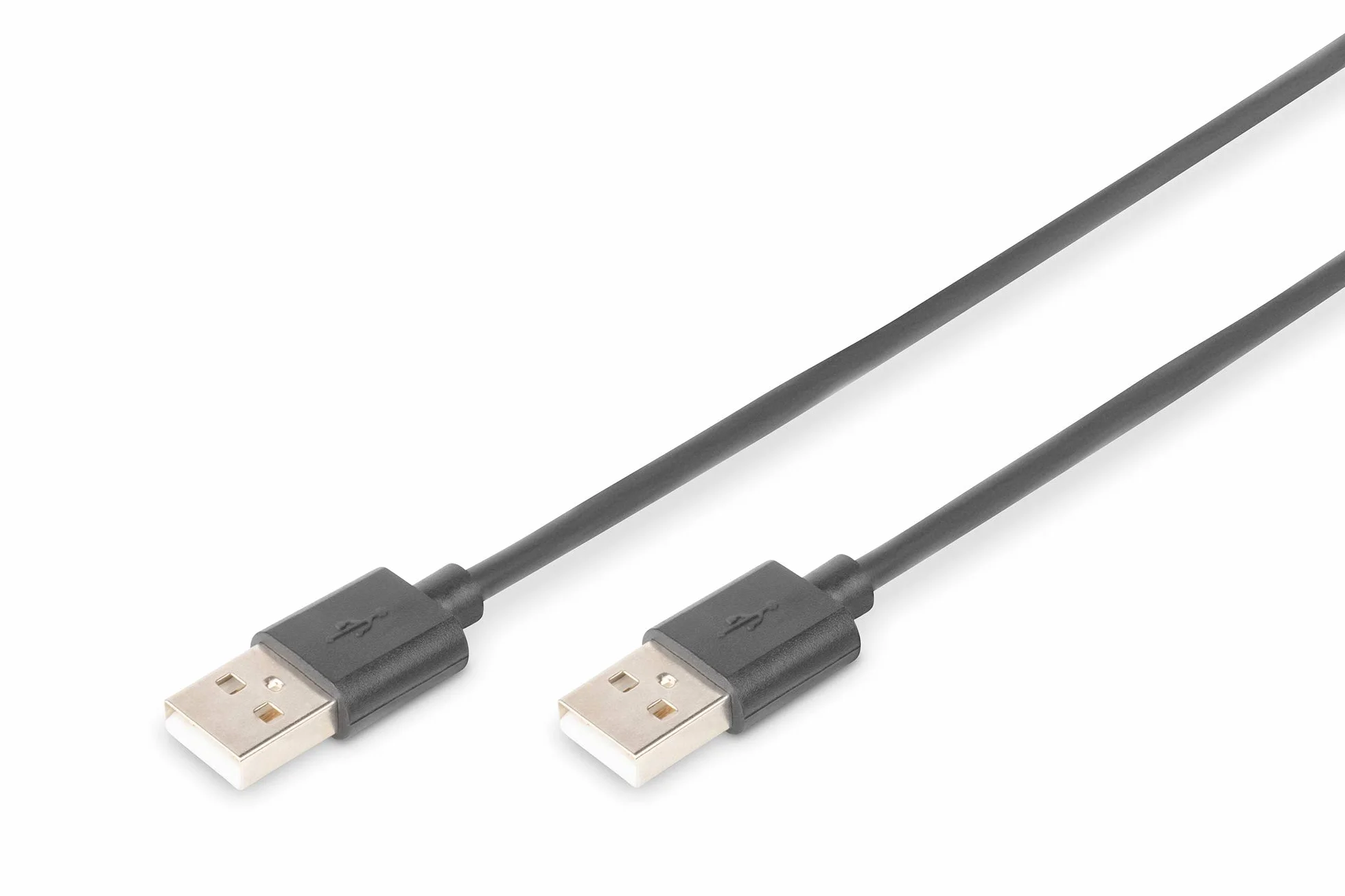 DIGITUS Kabel USB 2.0 – 1,8 m – USB-A do typu A – 480 Mb/s – do komputerów, notebooków, hubów, drukarek, zewnętrznych dysków twardych – czarny