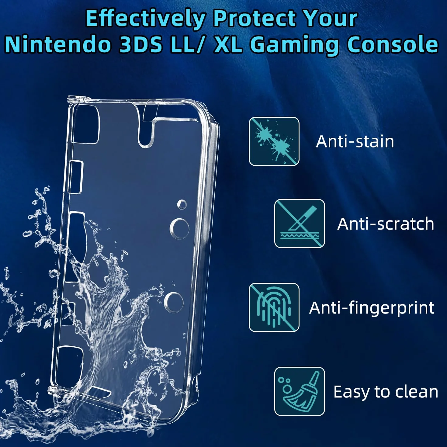 OSTENT Etui ochronne Crystal Hard Guard Case Cover Skin Shell do Nintendo 3DS XL LL kolor przezroczysty biały