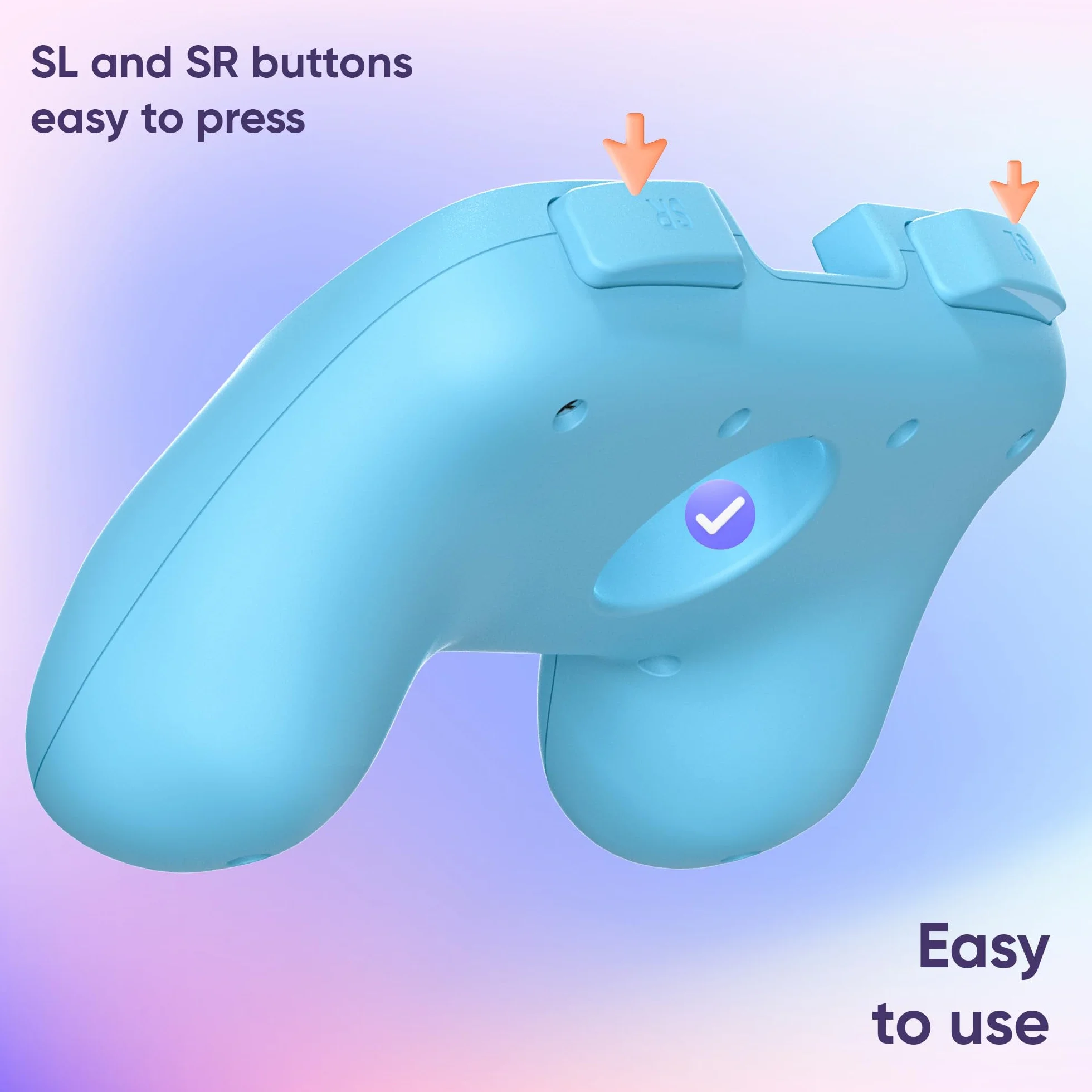 Oniverse Zestaw uchwytów kompatybilny z Nintendo Switch 2 – Zestaw 2 wygodnych gripów do Joy-Con, Akcesoria do Switch 2, ergonomiczne uchwyty, Pomarańczowy i Niebieski