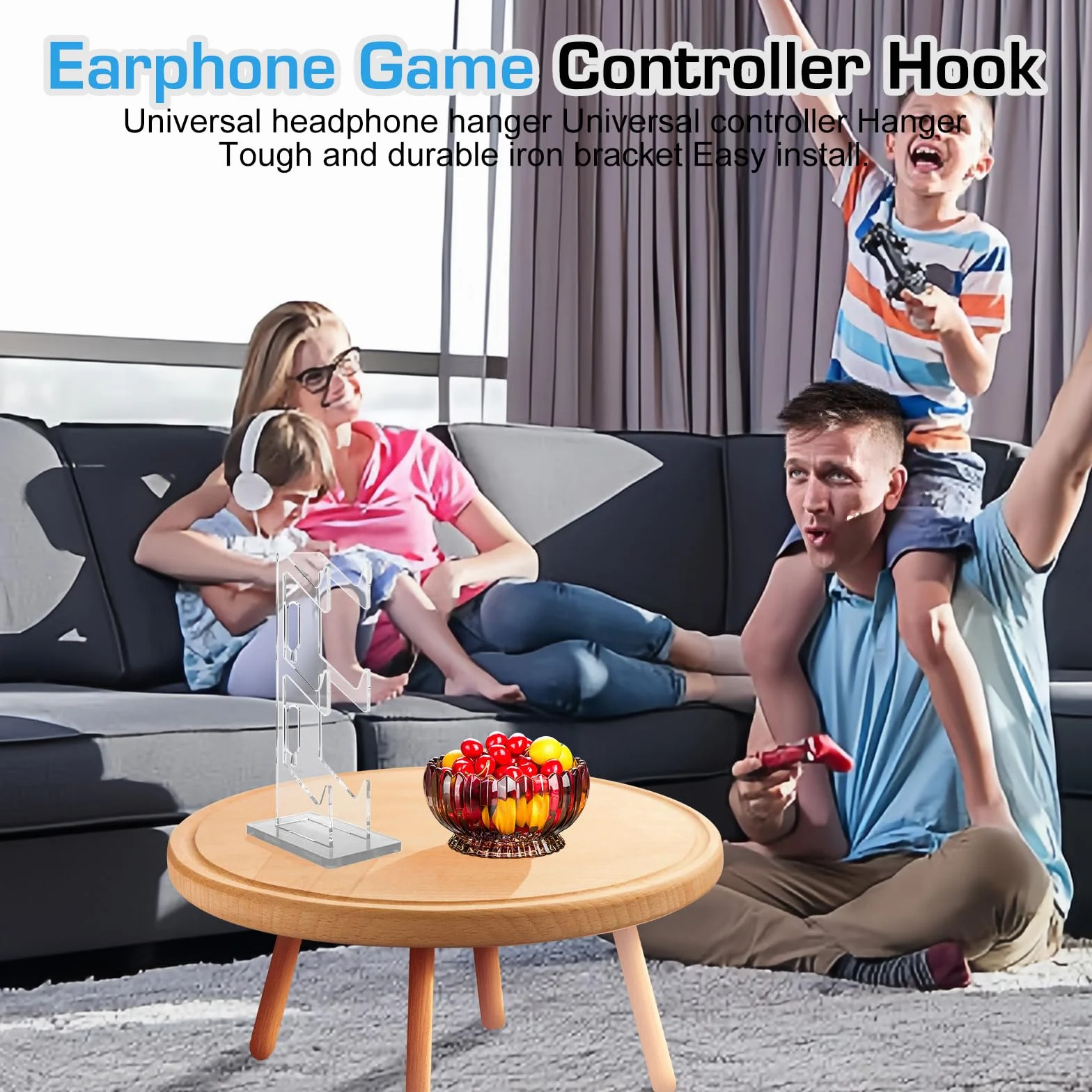 Nizirioo Uchwyt na kontroler do gier, stojak na słuchawki, 3 warstwy, wielofunkcyjny kontroler do gier, uchwyt na kontroler gier, stojak na kontroler gier, stojak z akrylu, do Xbox ONE Switch, PS4,