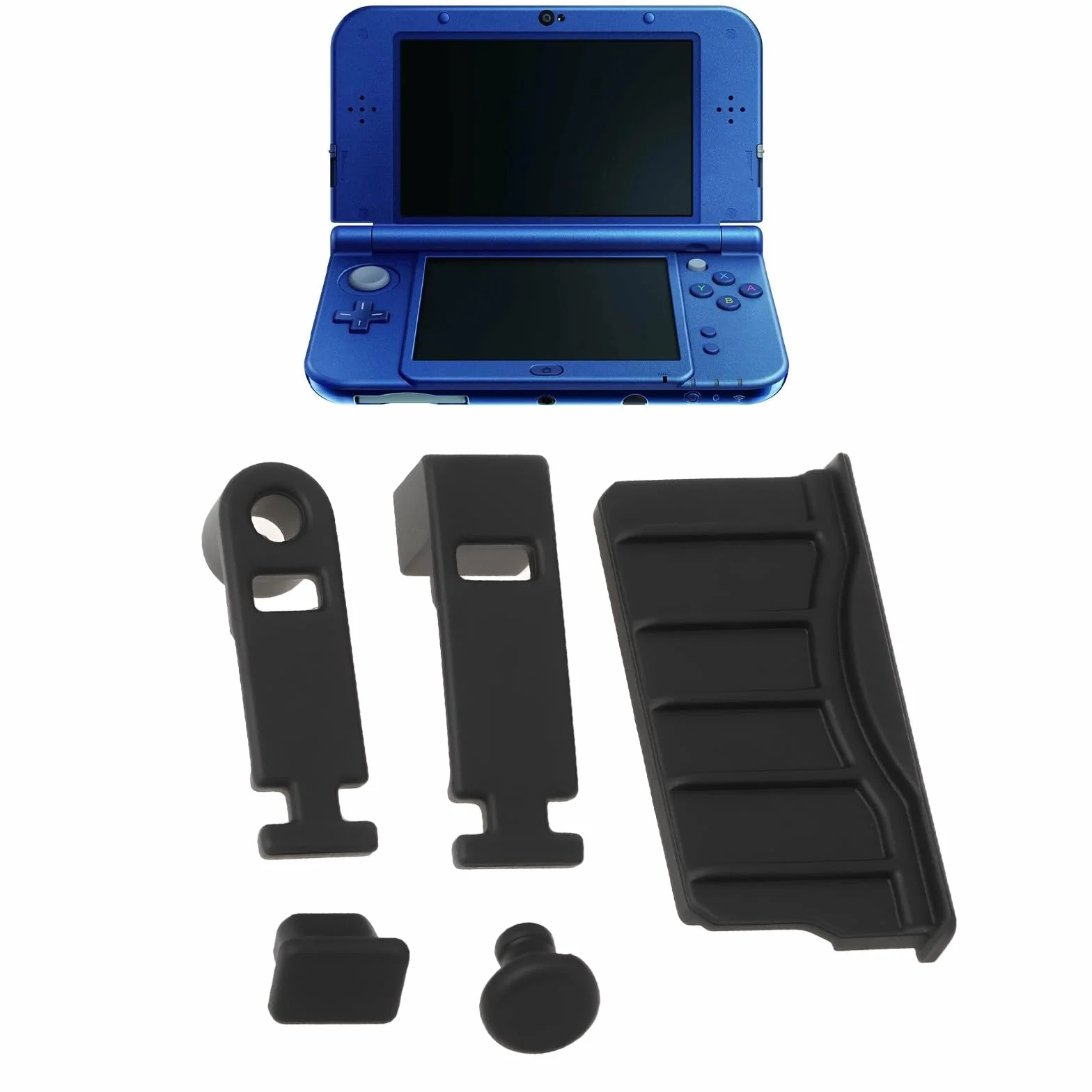 LT Easiyl 2 zestawy gniazda na kartę konsoli do gier silikonowa wtyczka kompatybilna z NEW 3DS 3DSLL XL 3DS 2DS czarny