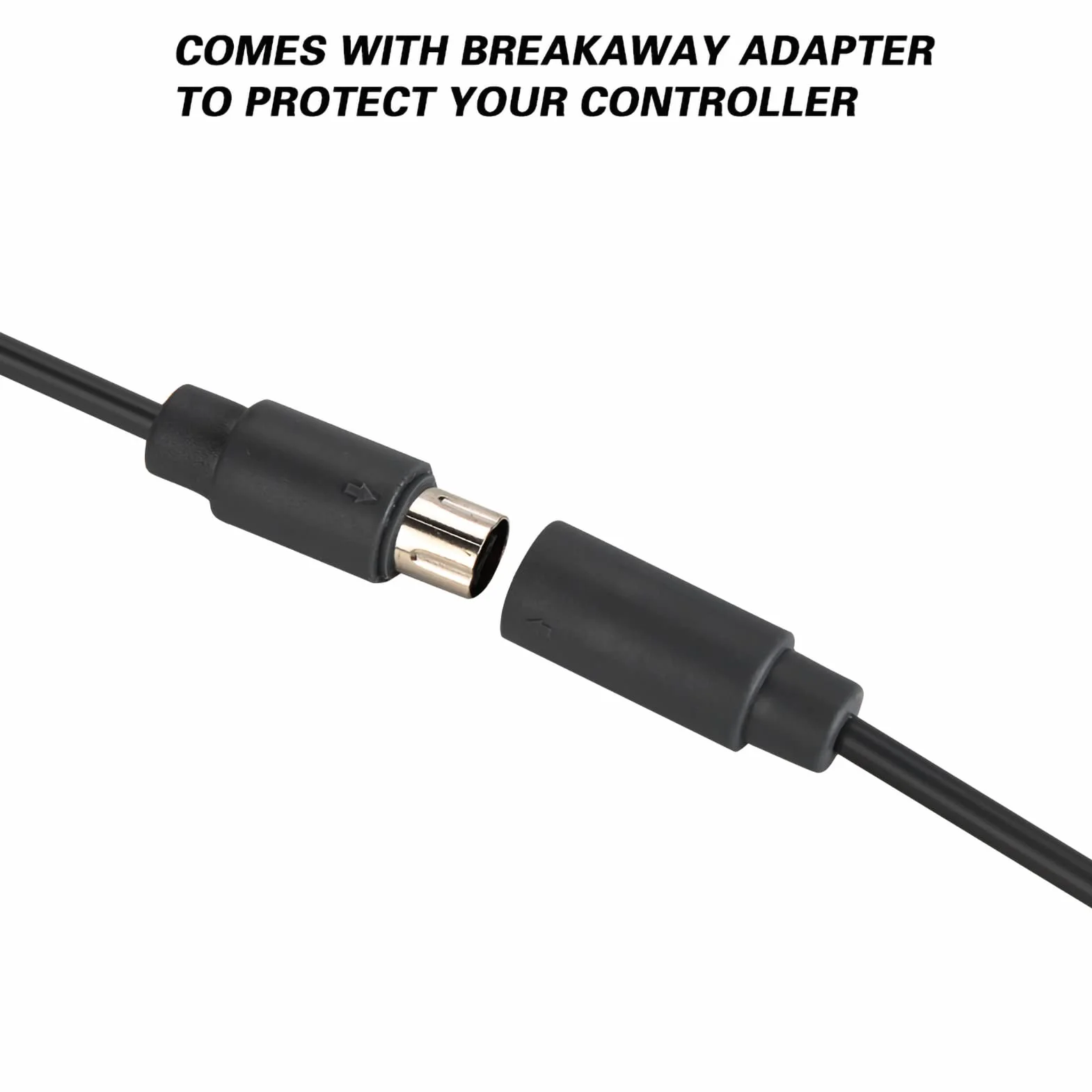 Kabel do Gamepada dla Konsoli 360: Trwały Zamienny Przewód USB z Adapterem Zrywalnym (Czarny)