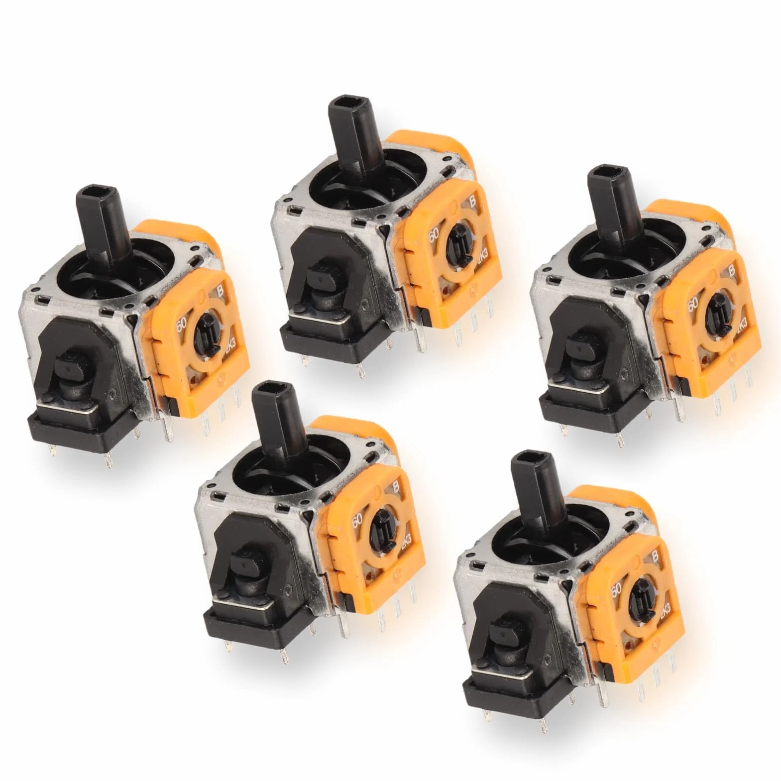 5 Sztuk Analogowych Joysticków 3D do Kontrolera Zamienny Analogowy Joystick 3D Kompatybilny z Gamepadem Analogowy moduł Joysticka ABS 3D Części Zamienne Zestaw