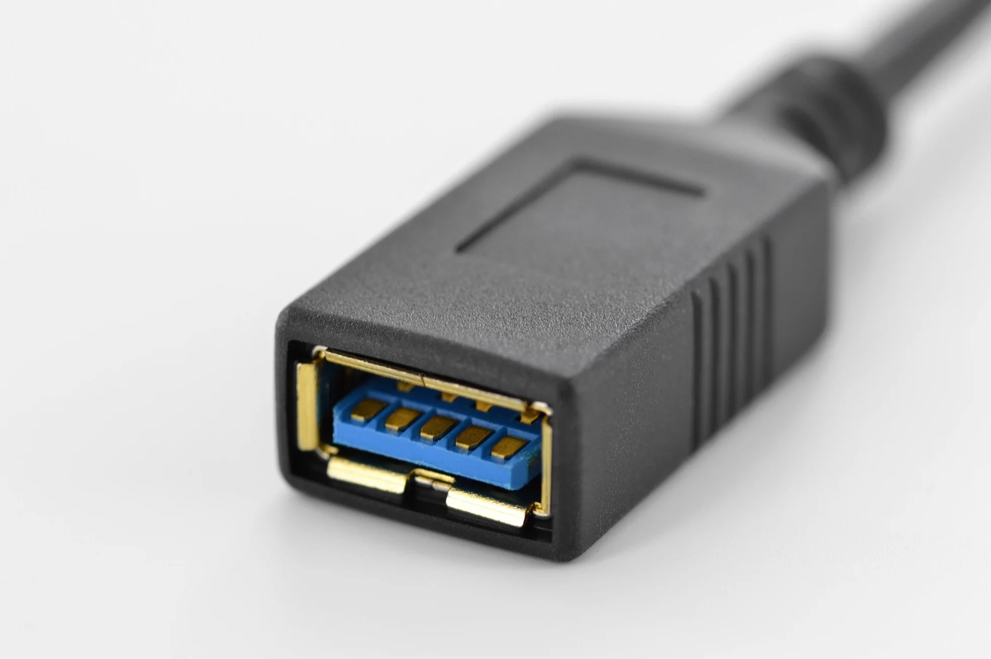 DIGITUS Kabel przyłączeniowy USB 3.0-0,15 m - kabel adaptera - USB Type-C na USB typu A - OTG - Super-Speed 5 GBit/s - czarny