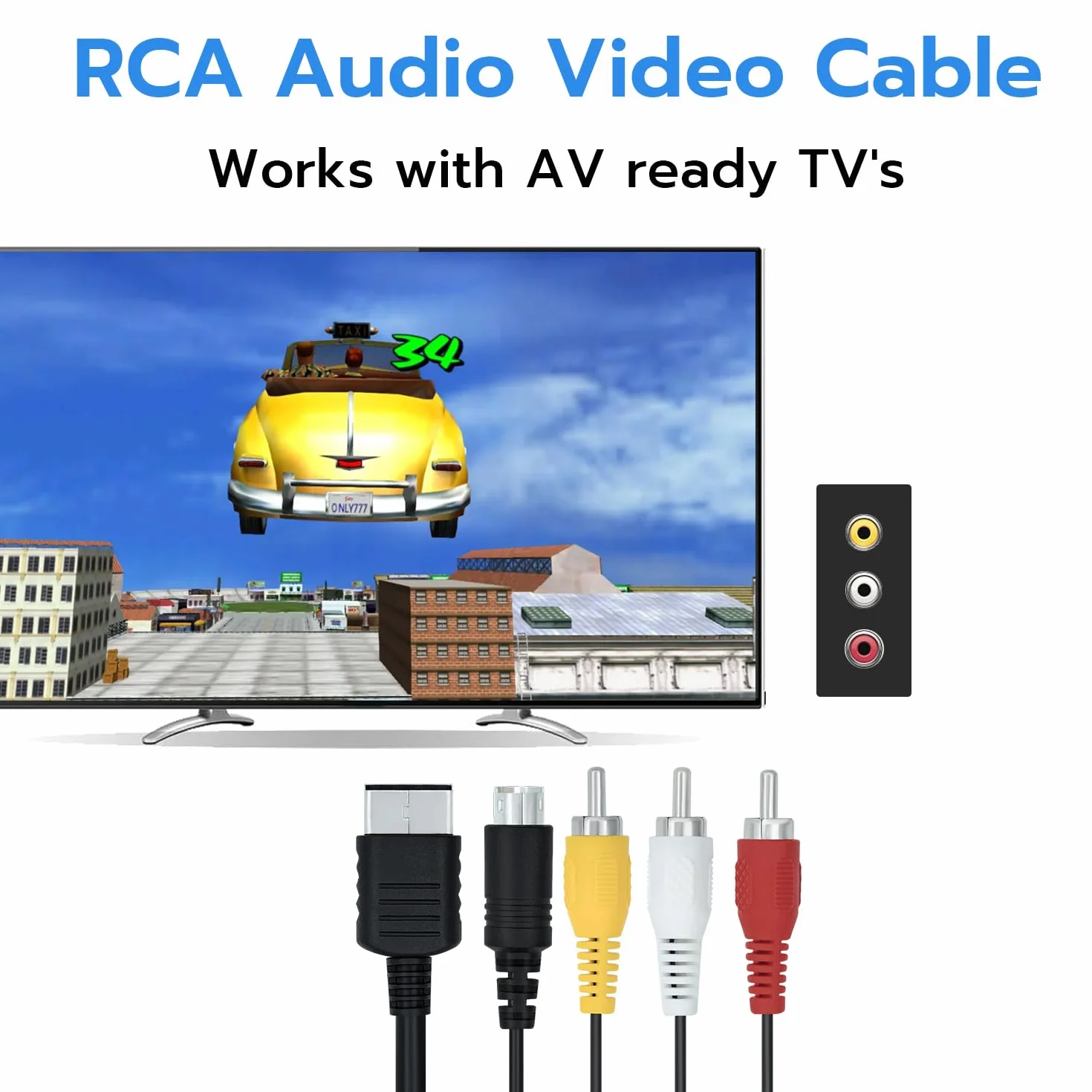 Gam3Gear Cavo wideo S AV S wideo audio RCA dla Sega Dreamcast