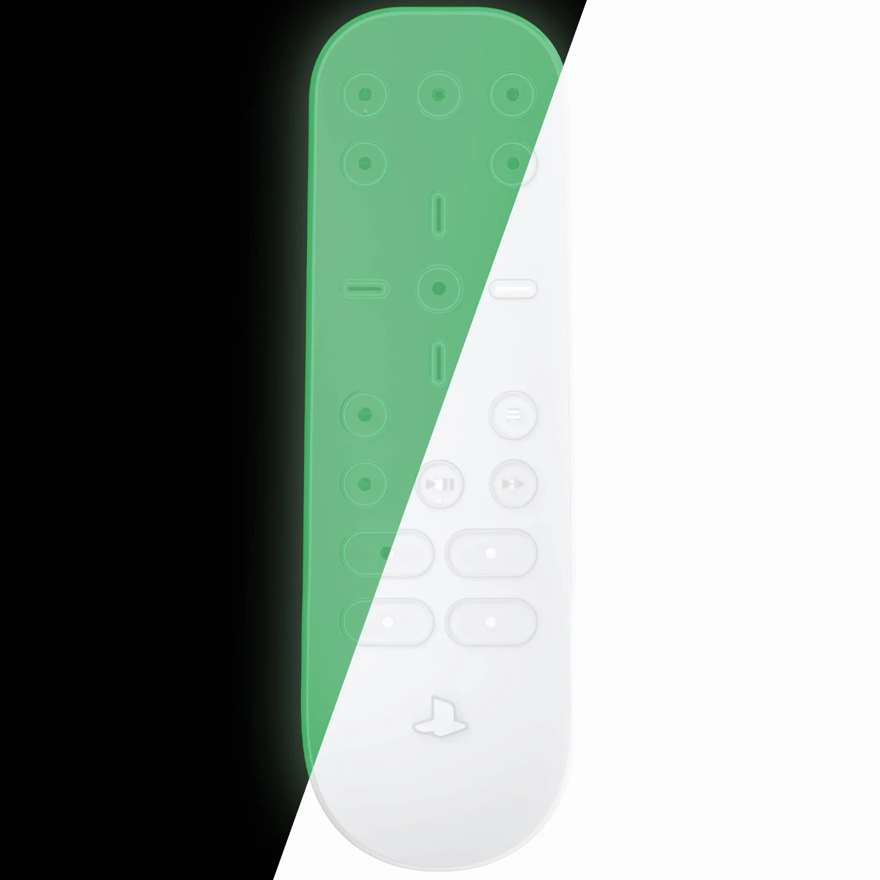 PlayVital Ochronnik Skóry do ps5 Media Remote, Silikonowe Etui Pilot-Świecąca w Ciemności Zieleń
