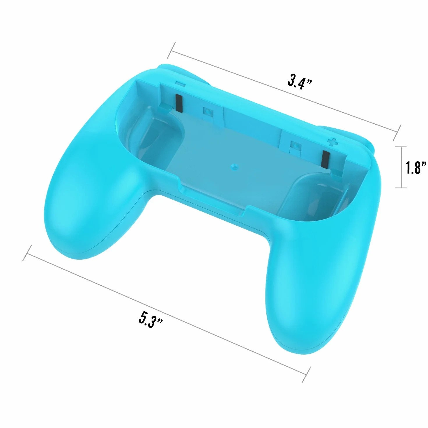 MoKo 2 szt. uchwyt kompatybilny z przełącznikiem Nintendo, zestaw kontrolerów ABS do kontrolera Joy-Con wygodny kontroler redukujący zmęczenie do przełączania Joy-Con - czerwony niebieski