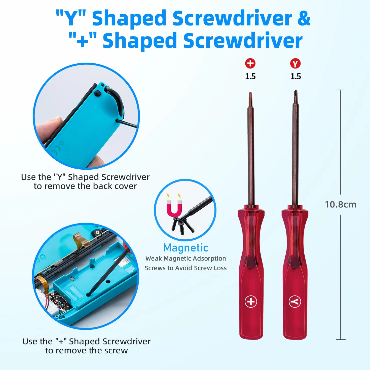 Tolesum Switch Joycon 3D Joystick Analogowy Zestaw Naprawy dla NS Switch/przełącznik OLED Joy-Con/Switch Lite Controller z Narzędziami Naprawy-Czarny
