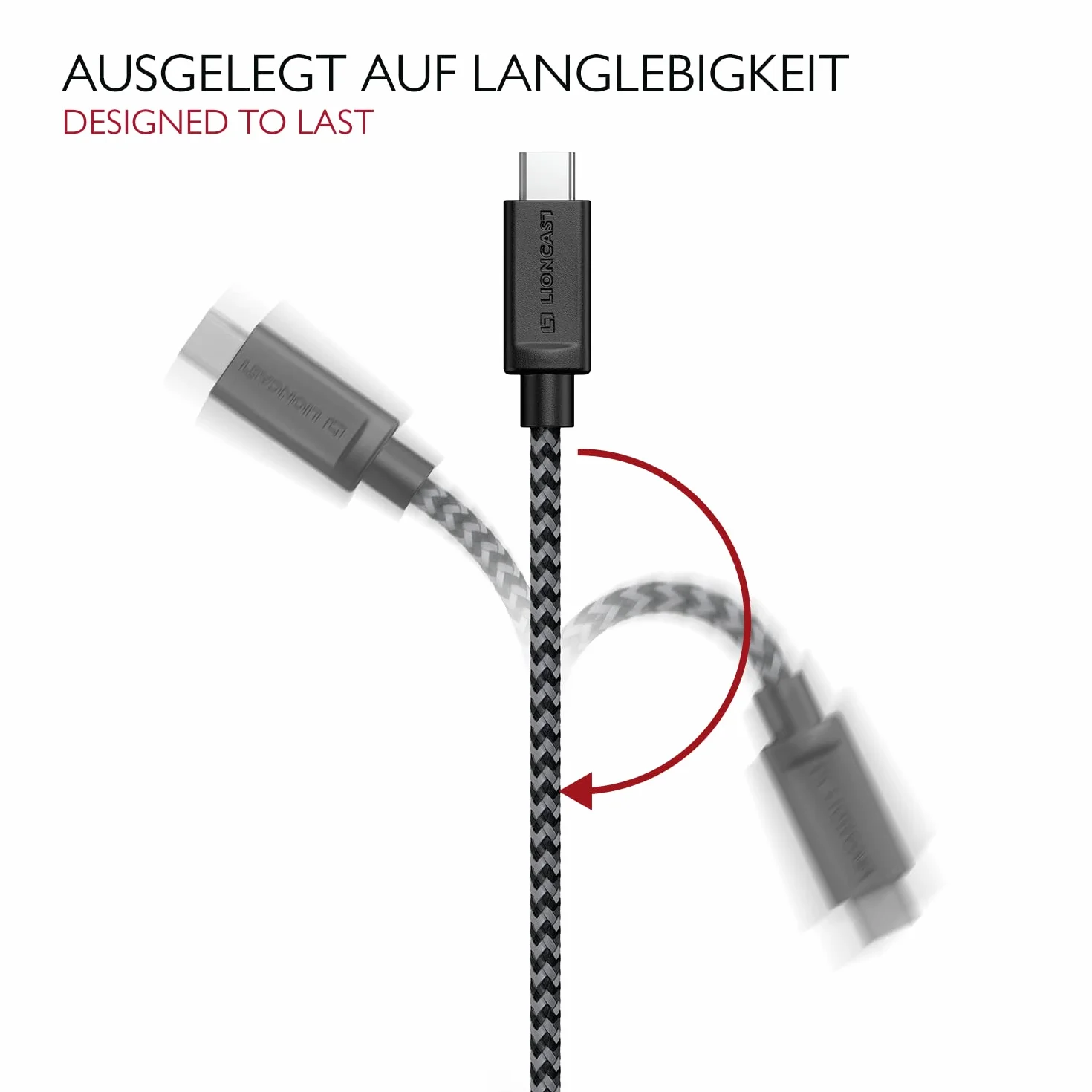 Kabel ładujący Lioncast do Xbox/PS5 4m Kabel szybkiego ładowania do Xbox Series S (XSS) /Xbox Series X (XSX) i Sony PlayStation 5, PS 5 Kabel kontrolera do kontrolera Dualsense z nylonową kurtką