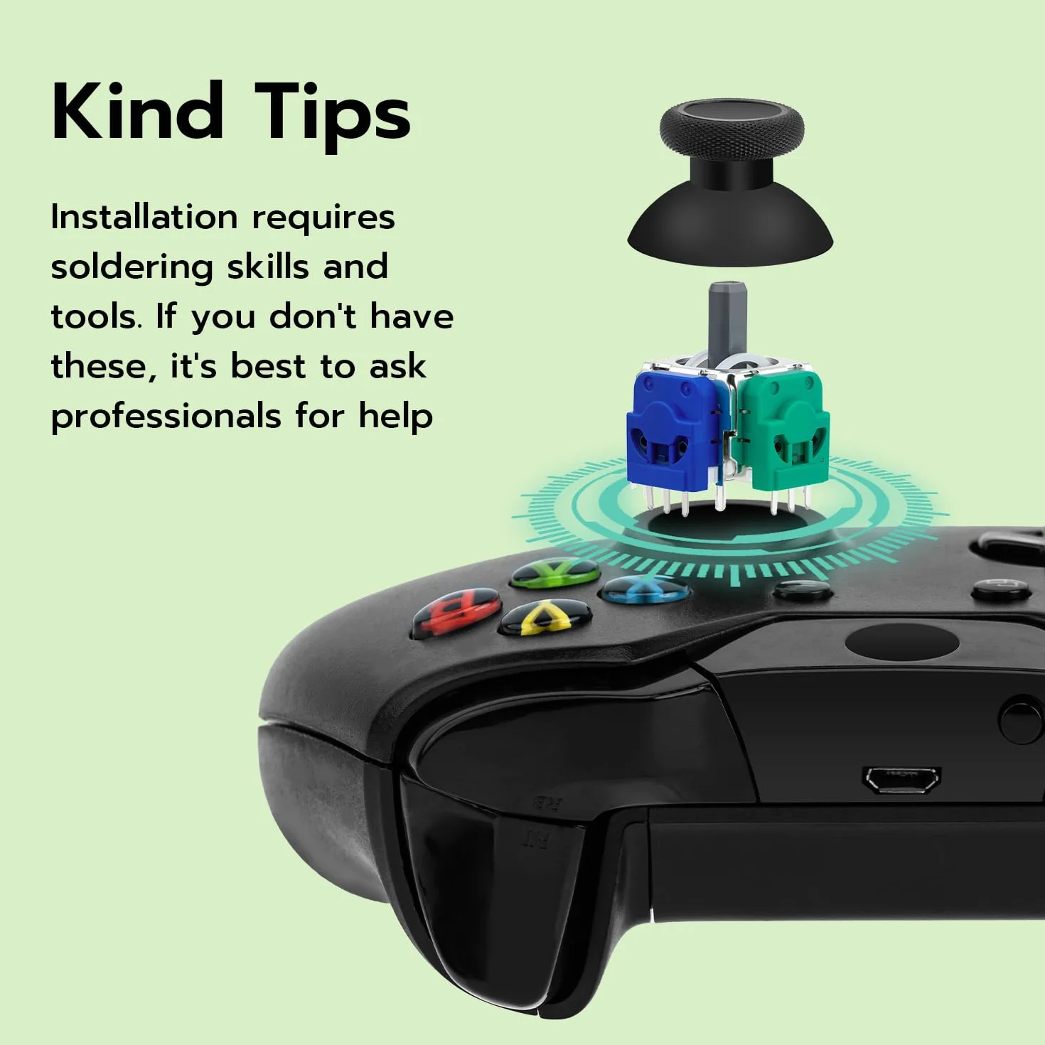 Mcbazel Hall Effekt Stick Joystick Analogowy Zestaw Wymiany i Narzędzi Naprawczych dla Kontrolerów Xbox Series X/S, Xbox One, Xbox One X/S