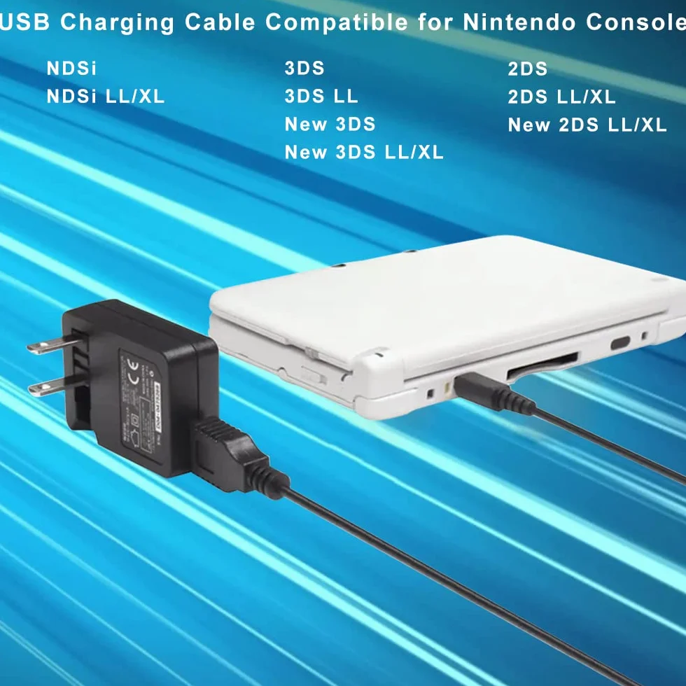 OSTENT Kabel zasilający ładowarki danych USB do konsoli do gier Nintendo DSi NDSi