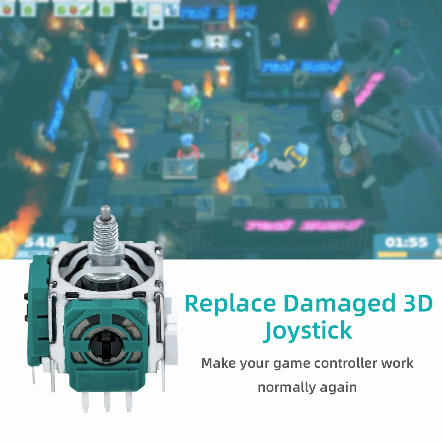 Mcbazel 2Pack Moduł Czujnika 3D Kontroler Typu Joystick 3 Pin Wymiana drążka Analogowego tylko dla kontrolera Xbox One Elite 2