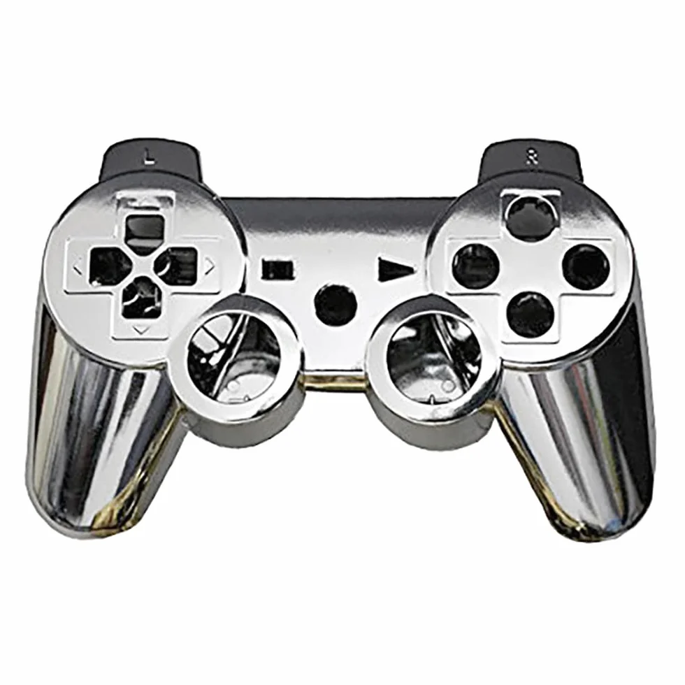 OSTENT Full Controller Shell obudowa Button Kit kompatybilny z kontrolerem Sony PS3 Bluetooth - kolor srebrny