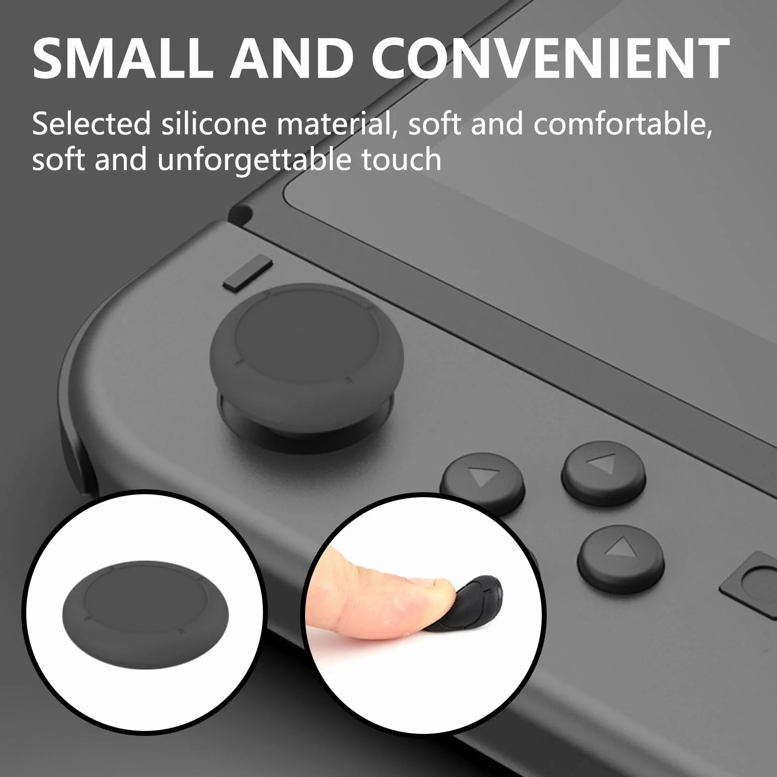 Zamienne osłony joysticka do przełącznika, naprawa analogowego gamepada 3D, uchwyty na kciuki, miękkie, silikonowe kciuki, zestaw części zamiennych, kompatybilny z kontrolerem Nintendo Switch Lite