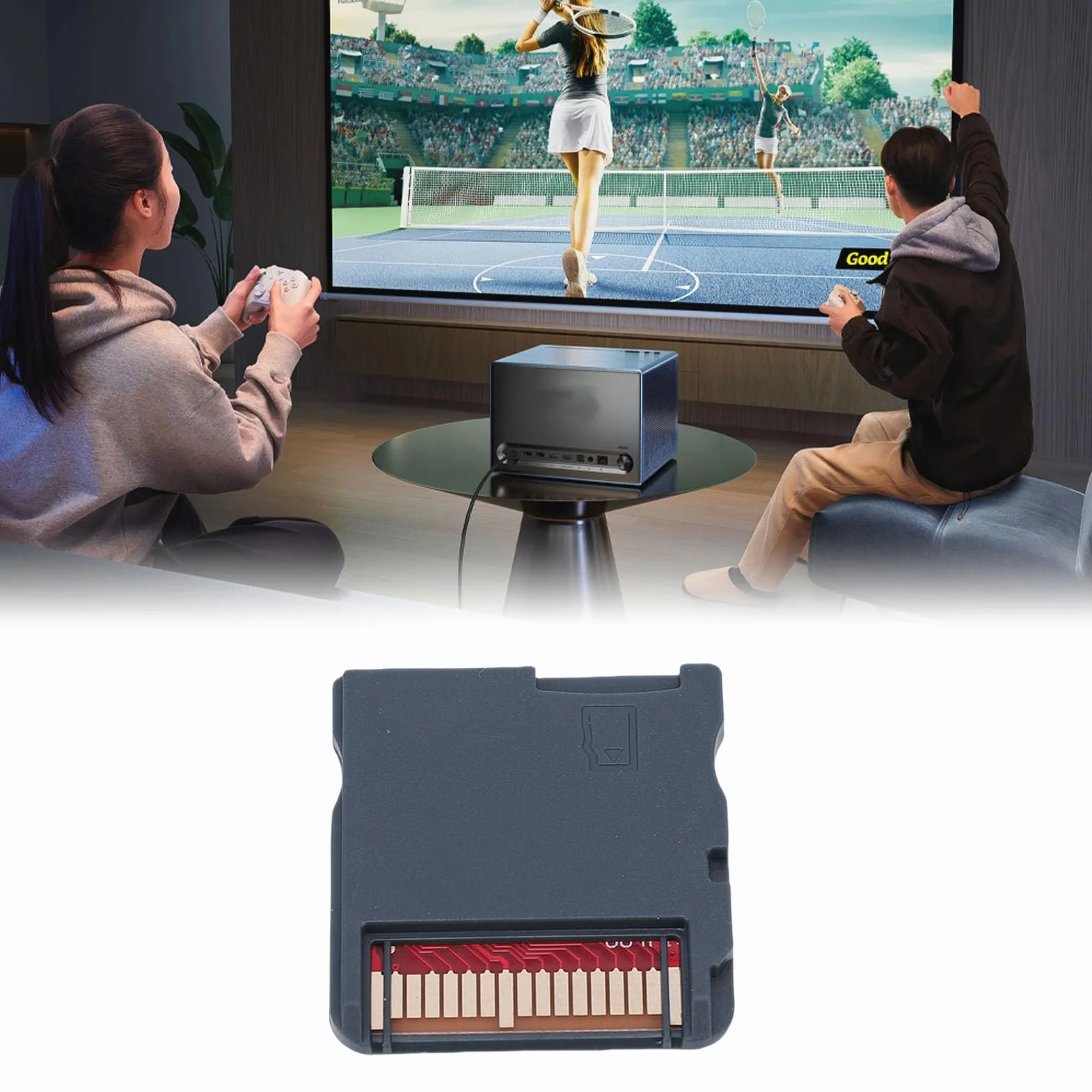 Annadue Karta Pamięci Gier Wideo NDS dla Systemu R4 Flashcart WOOD, Profesjonalne Konsole Adapter Kart do Gier dla NDS/MD/GB/GBC/ Famicom/PCE (WOODHK Czarny zestaw)