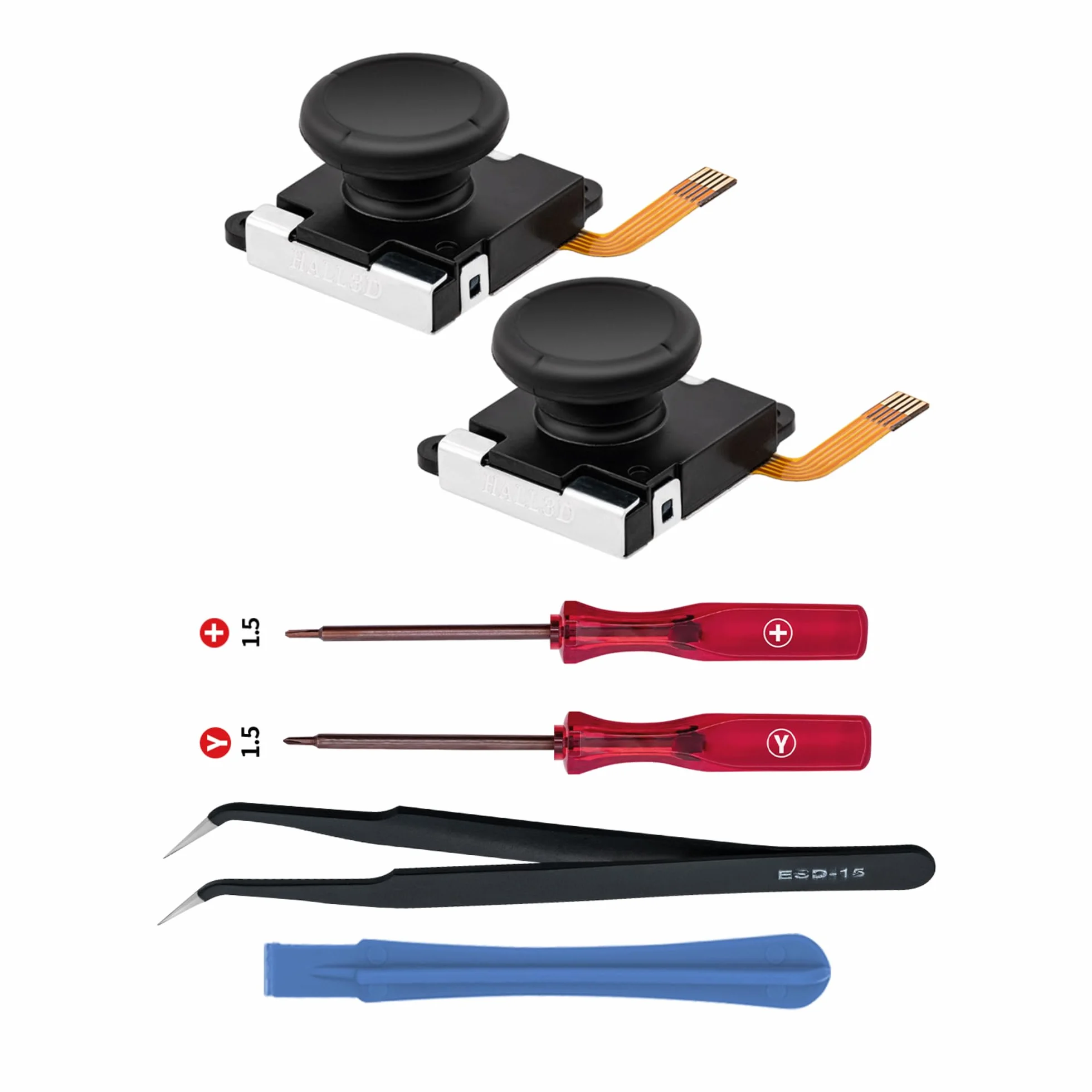 Tolesum Przełącznik Joystick Wymiana TMR 3D Analog Joycon do NS Switch/Switch OLED Joycon/Switch Lite z zestawem narzędzi do naprawy - Pas do przełącznika 2