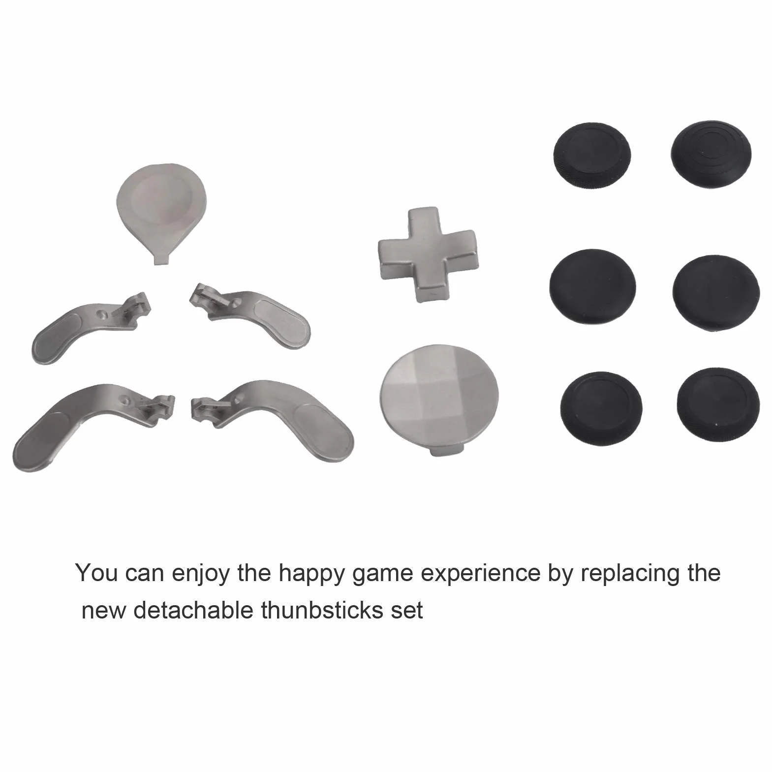 Zestaw Drążków Kontrolera, łopatki Przycisków Kontrolera Gier Zestaw Drążków Gamepada i Metalowy Przycisk do Konsoli ONE Series 2