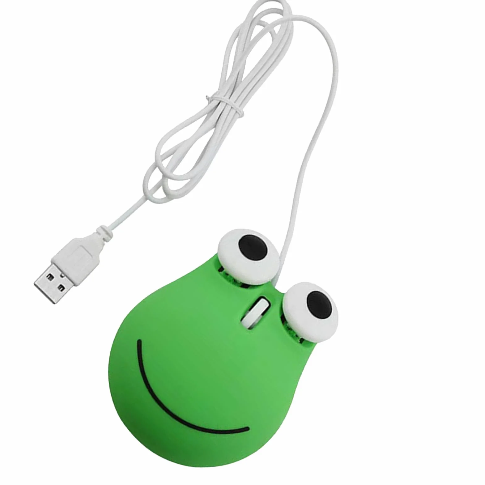 BRRNOO Mysz Przewodowa, Mysz Przewodowa Komputerowa Ergonomiczna Konstrukcja Zwierzęca Zielona żaba Kształt Komputerowa USB śliczna dla Dzieci do Laptopa