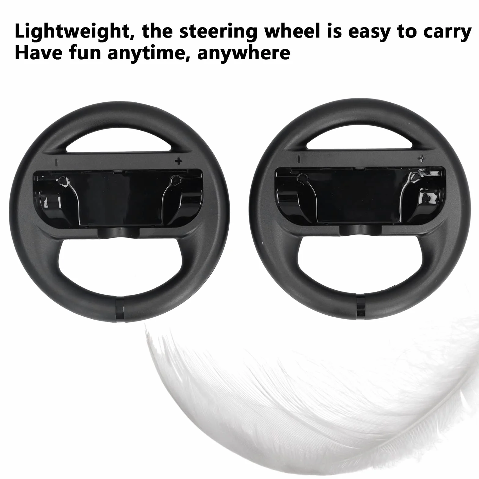 Wheel Controller, Switch Controller 2 Pack do Switch Racing Game dla dorosłych i dzieci(Czarny czarny)