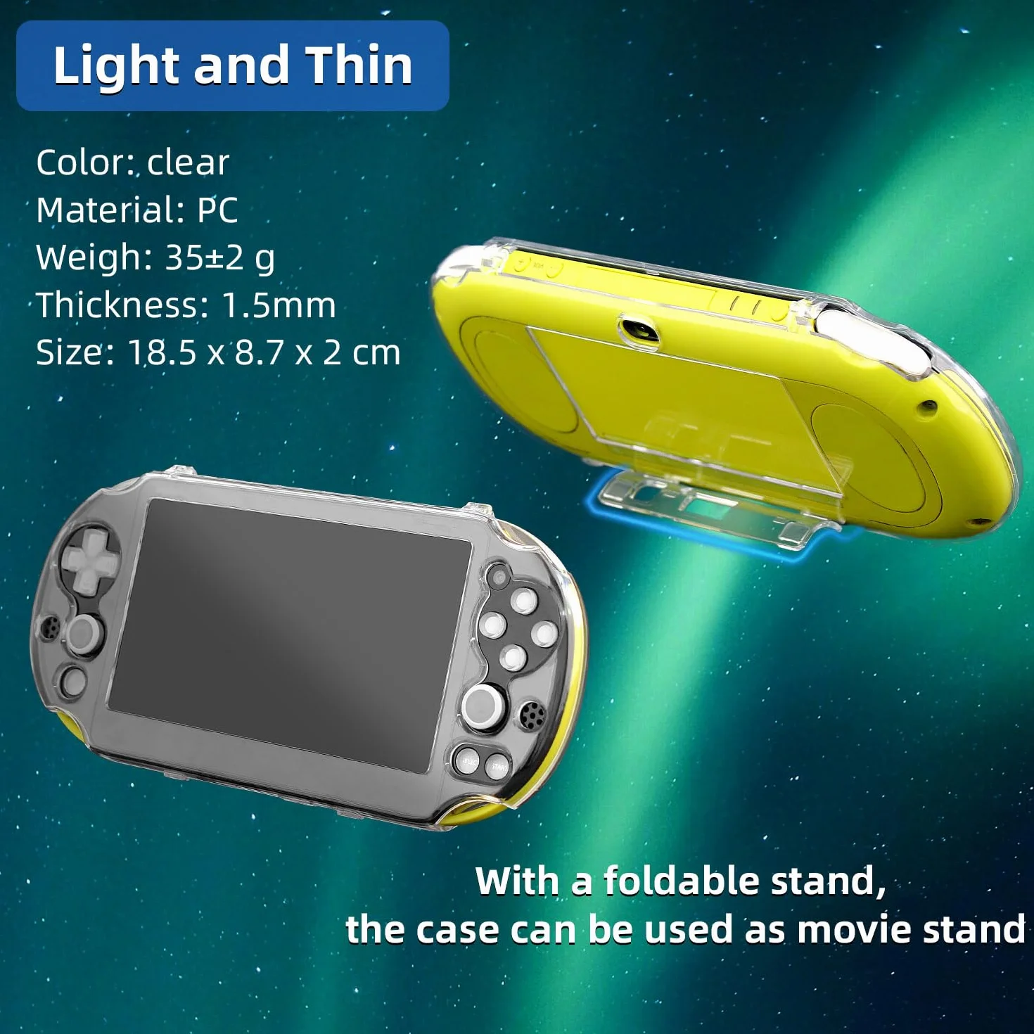 OSTENT Ochronna przezroczysta kryształowa twarda osłona do Sony PS Vita PSV 2000 PCH-2000
