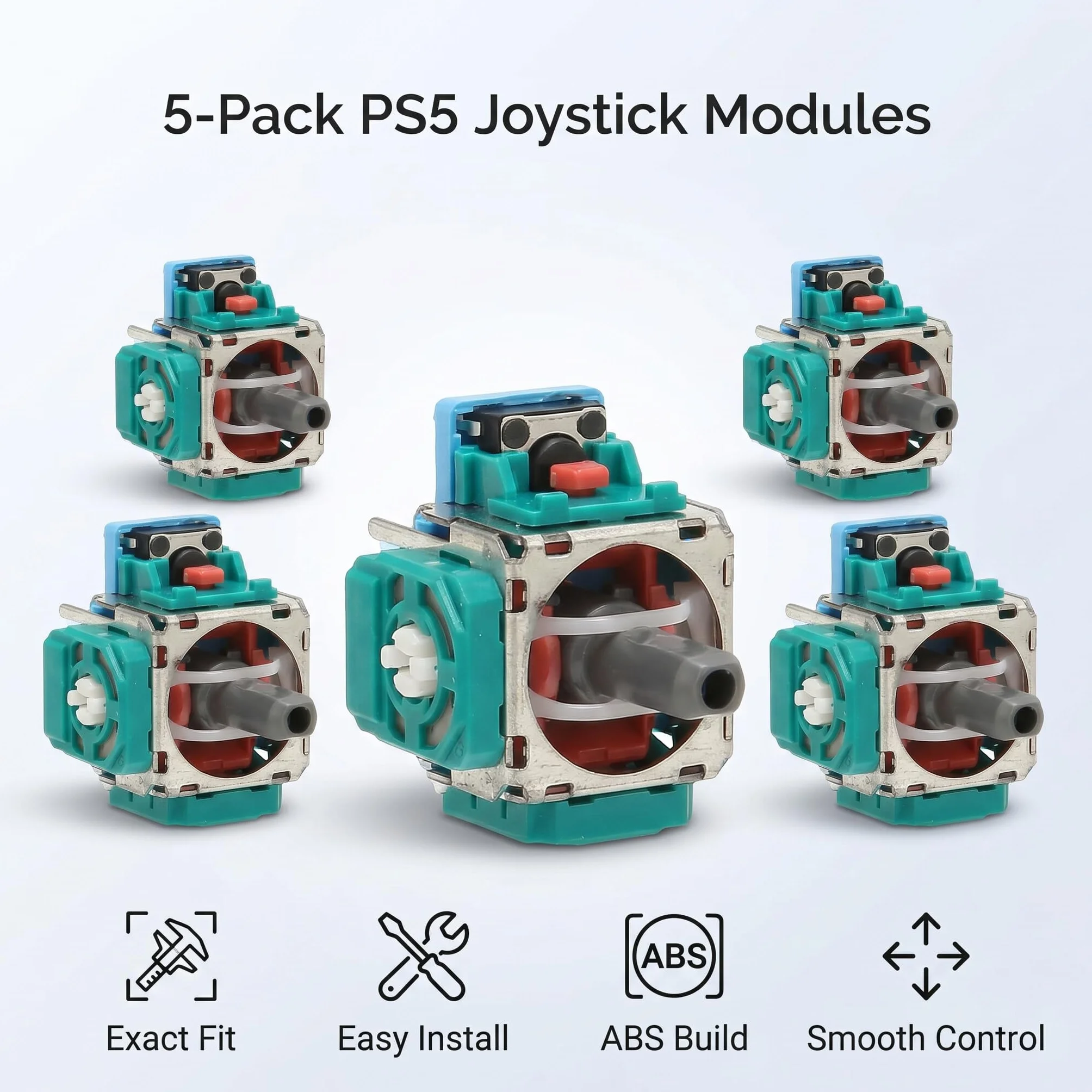 Joystick 3D do PS5,5 szt. Wymiana Joystick 3D Profesjonalny Kontroler do Gier Analogowy moduł Drążka do Kontrolera do Gier PS5
