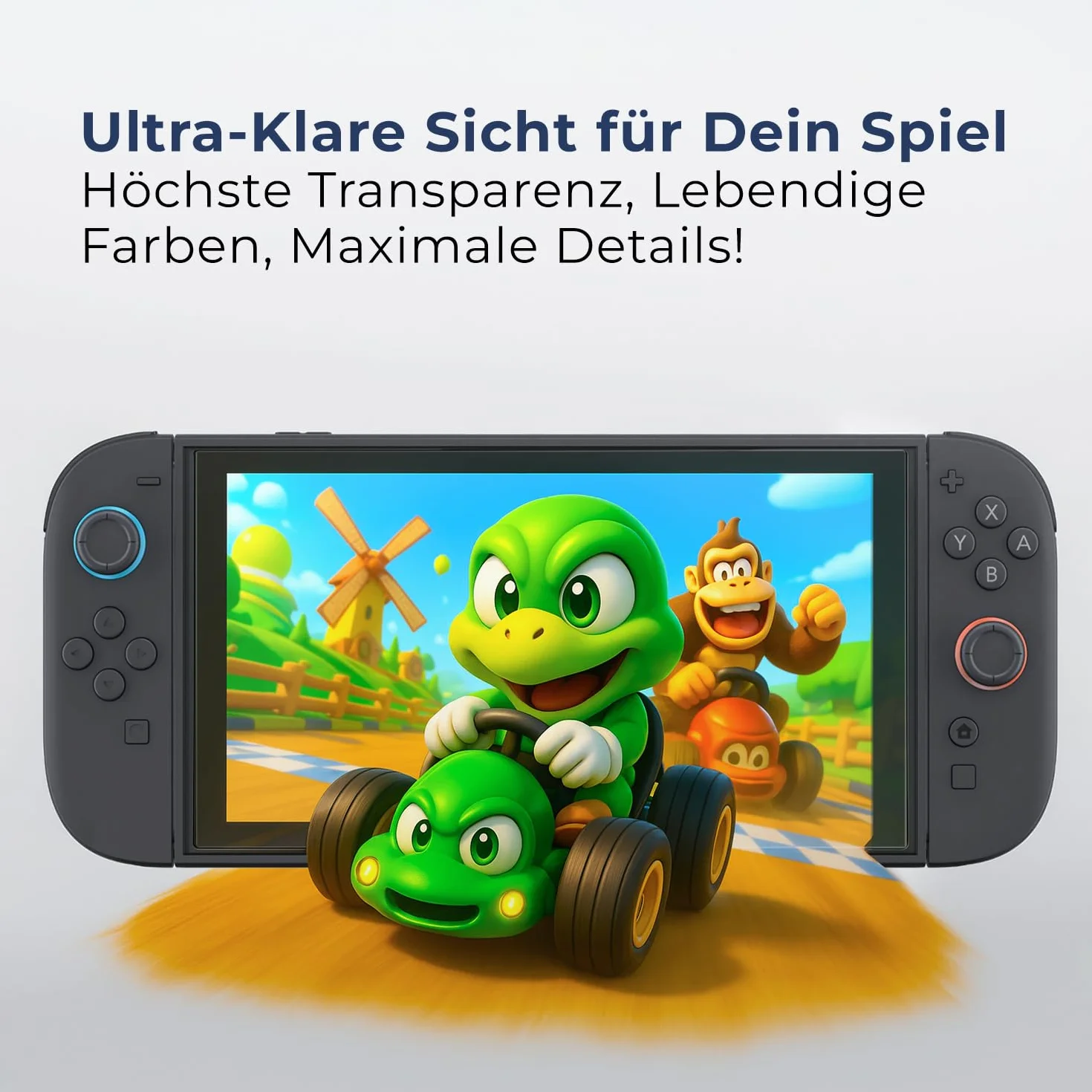 Neroku 2 szt. folia ze szkła pancernego do Nintendo Switch 2 [model 2025] I ultra przezroczysta folia ochronna Switch Nintendo 2 I grubość 0,33 mm I Nintendo Switch 2 akcesoria I szkło pancerne