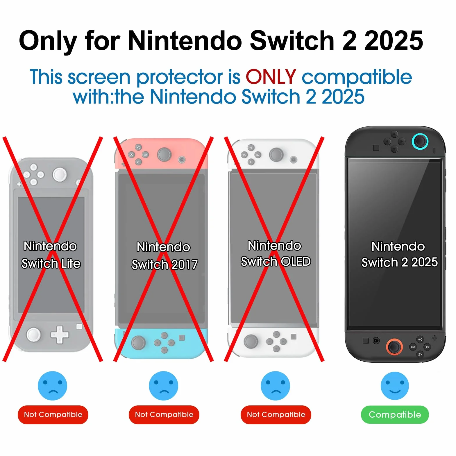 amFilm Ochraniacz ekranu 3 Sztuki do Nintendo Switch 2 Model 2025, amFilm Szkło Hartowane Ochraniacz Na Ekran do Nintendo Switch 2