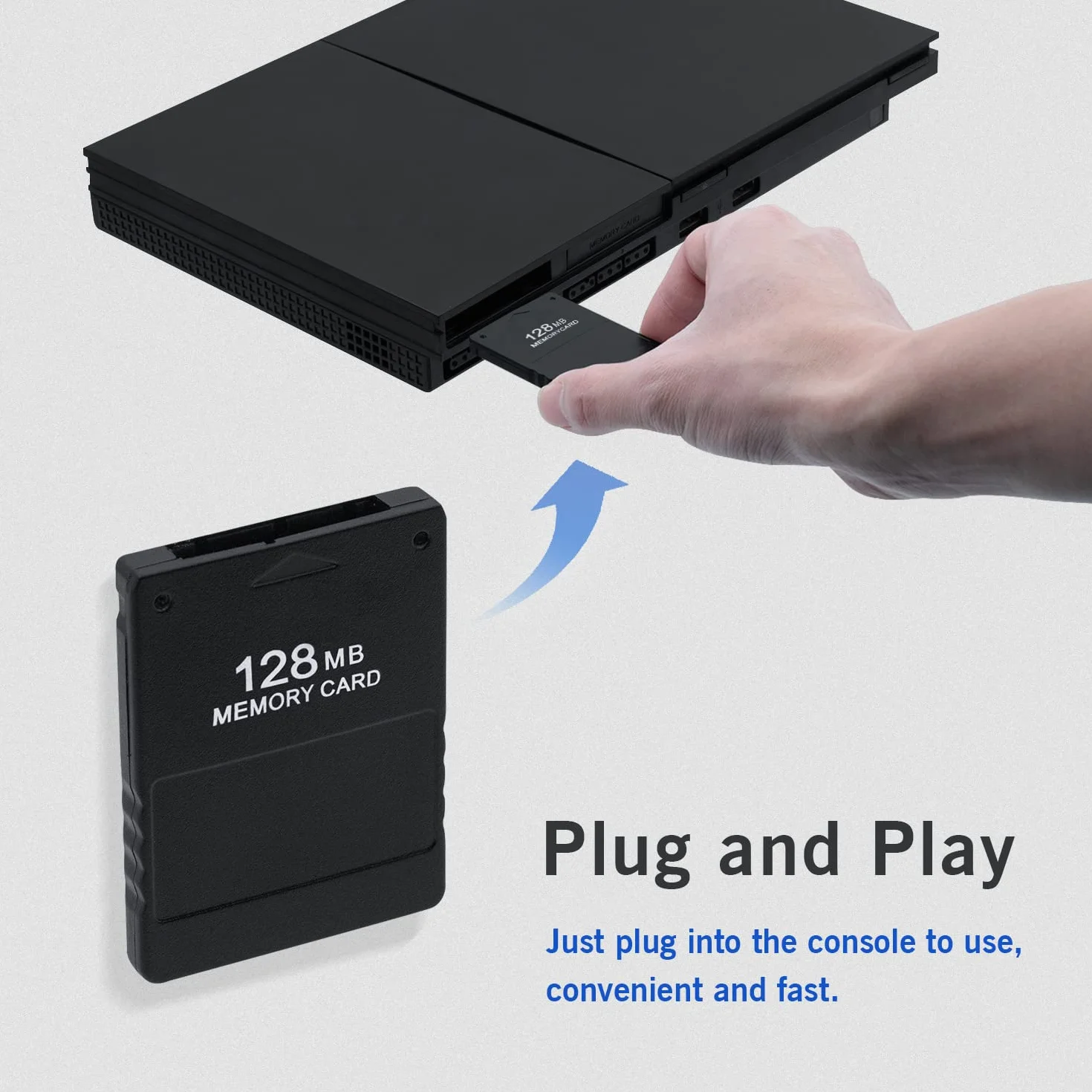 Mcbazel Tarjeta de memoria para juegos de 128 MB para la consola PS2/ PS2 Slim