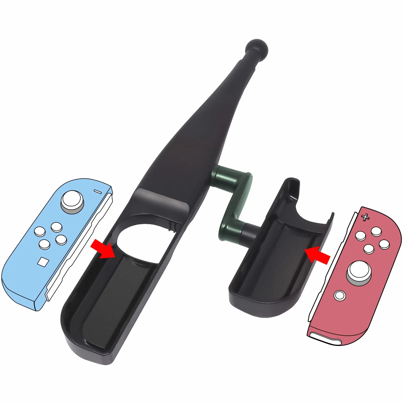 Geekria Wędka kompatybilna z kontrolerem Nintendo Switch, akcesoria do zestawu gier wędkarskich na Switch/OLED, działa z Bass Pro Shops: The Strike – Championship Edition, Legendary Fishing