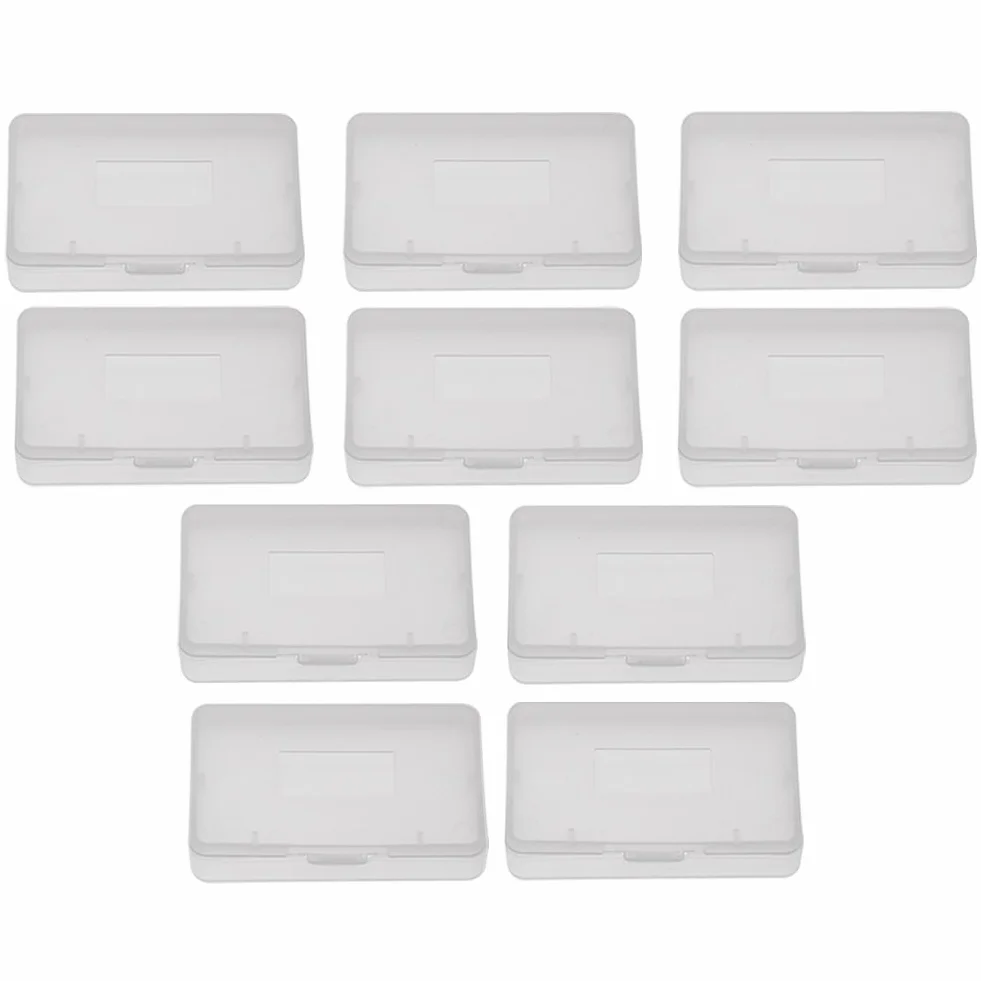 Yunir 10 szt. kaseta obudowa do GBA, 6,5 * 4 * 0,8 cm przezroczysta osłona ABS przeciwpyłowa obudowa do gier Game Boy Advance GBA