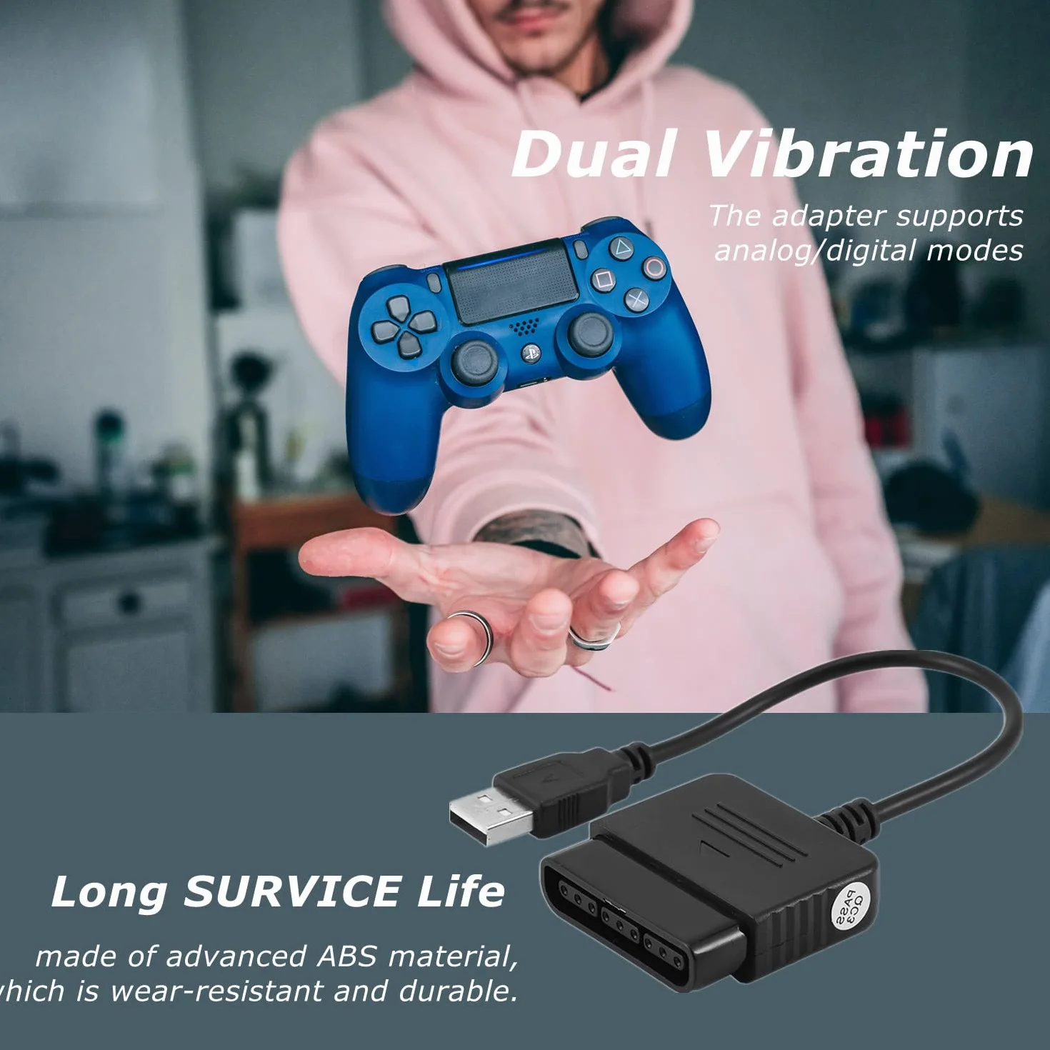 Dla Controller Adapter Controller to USB Gamepad Converter P2 do P3 Adapter Cable USB Konwertuj kontroler/na konsolę lub komputer PC na i PC
