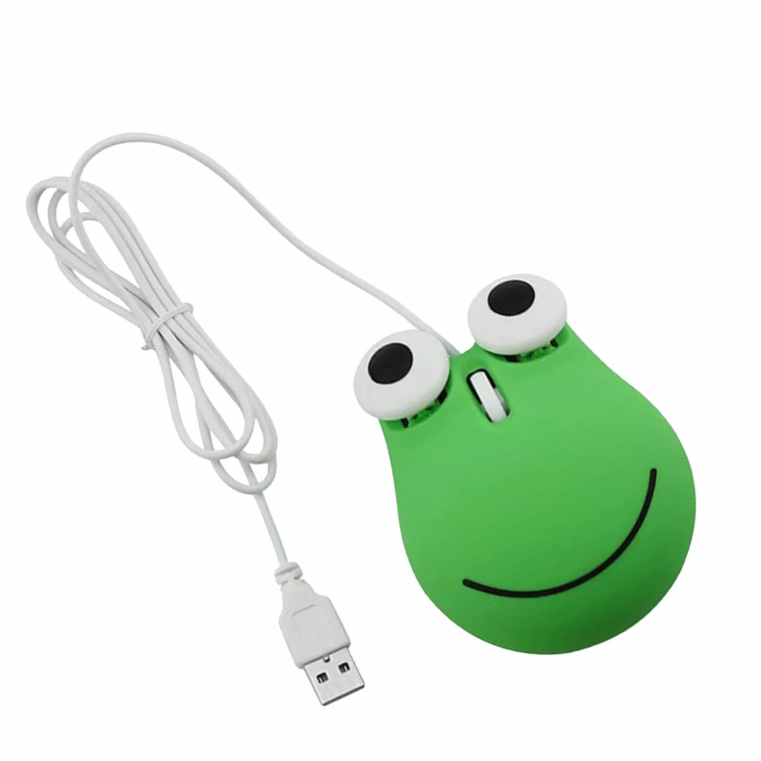 BRRNOO Mysz Przewodowa, Mysz Przewodowa Komputerowa Ergonomiczna Konstrukcja Zwierzęca Zielona żaba Kształt Komputerowa USB śliczna dla Dzieci do Laptopa