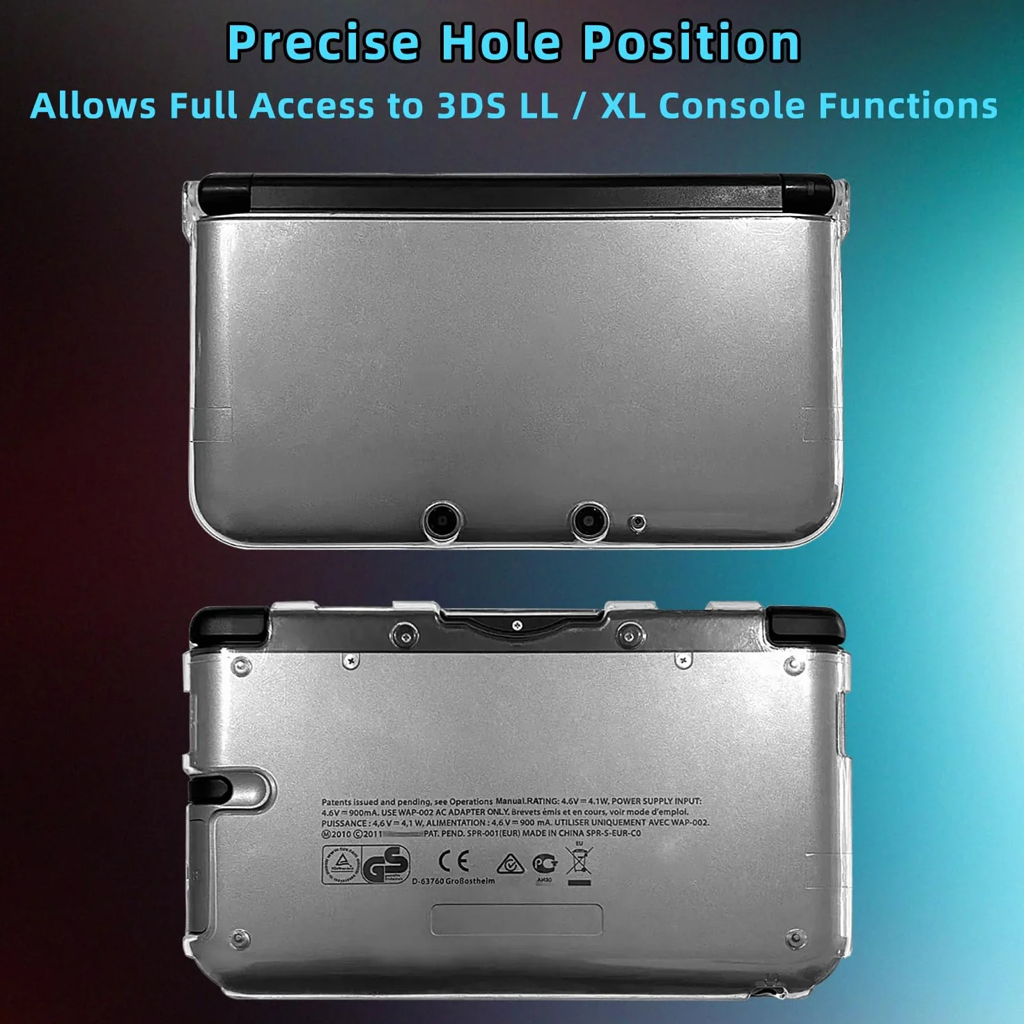 OSTENT Etui ochronne Crystal Hard Guard Case Cover Skin Shell do Nintendo 3DS XL LL kolor przezroczysty biały