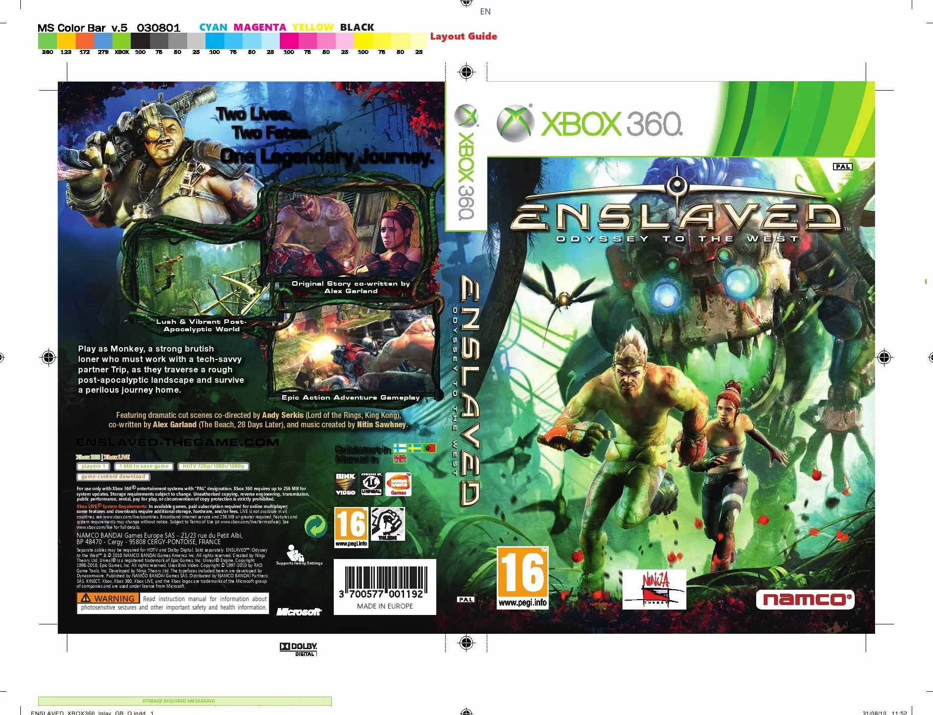 Enslaved Odyssey To The West Game XBOX 360