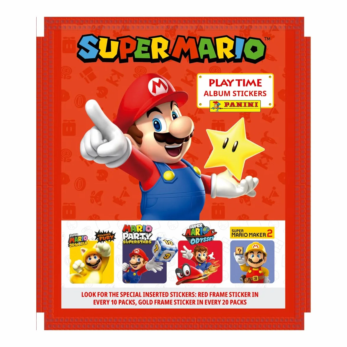 Panini Super Mario Playtime Sticker Collection Album na Naklejki, Papier, Wielokolorowy, 176 Sztuk