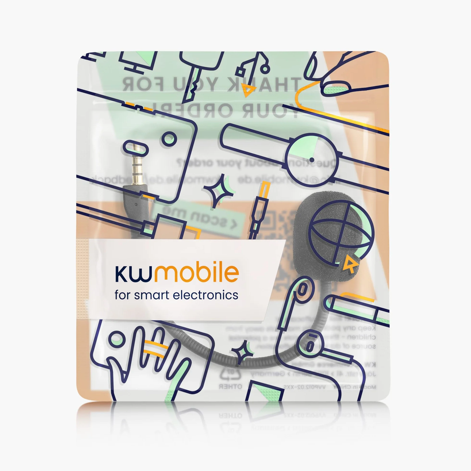 kwmobile Zamienne słuchawki mikrofon kompatybilny ze Steelseries Arctis 1 Headset - słuchawki gamingowe mikrofon z wtyczką jack 3,5 mm - czarny