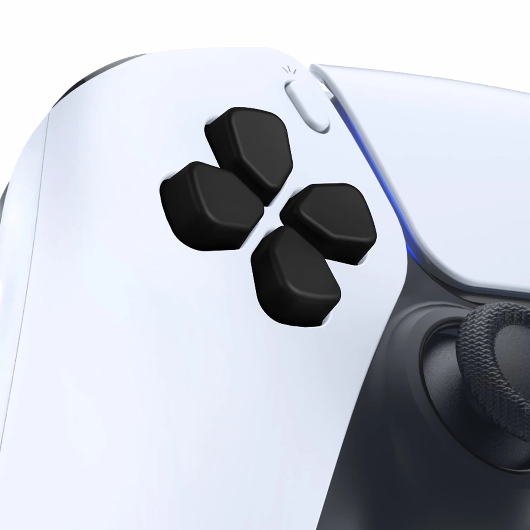 eXtremeRate Ergonomiczne Podzielone Przyciski Dpad dla PS5/PS4 Controller - Czarny Niezależny Direction Pad Wszystkich Modeli (Bez Kontrolera)