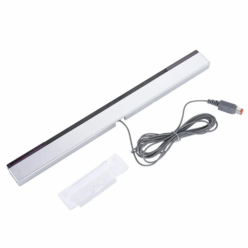 Wii Sensor Bar przewodowy odbiornik z czujnikiem podczerwieni, pasek czujnika do gier, do WII U dla WII