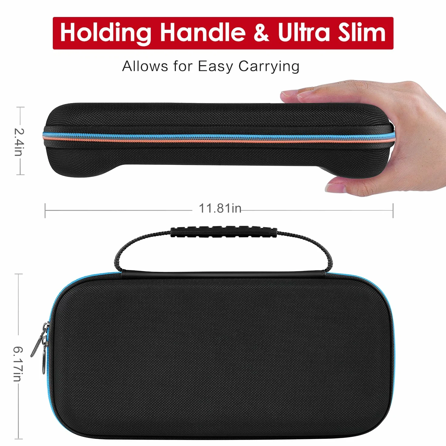 ivoler Torba kompatybilna z Nintendo Switch 2 model 2025, przenośna ochronna twarda obudowa, etui z miejscem na 12 gier i innymi akcesoriami (12 cali)