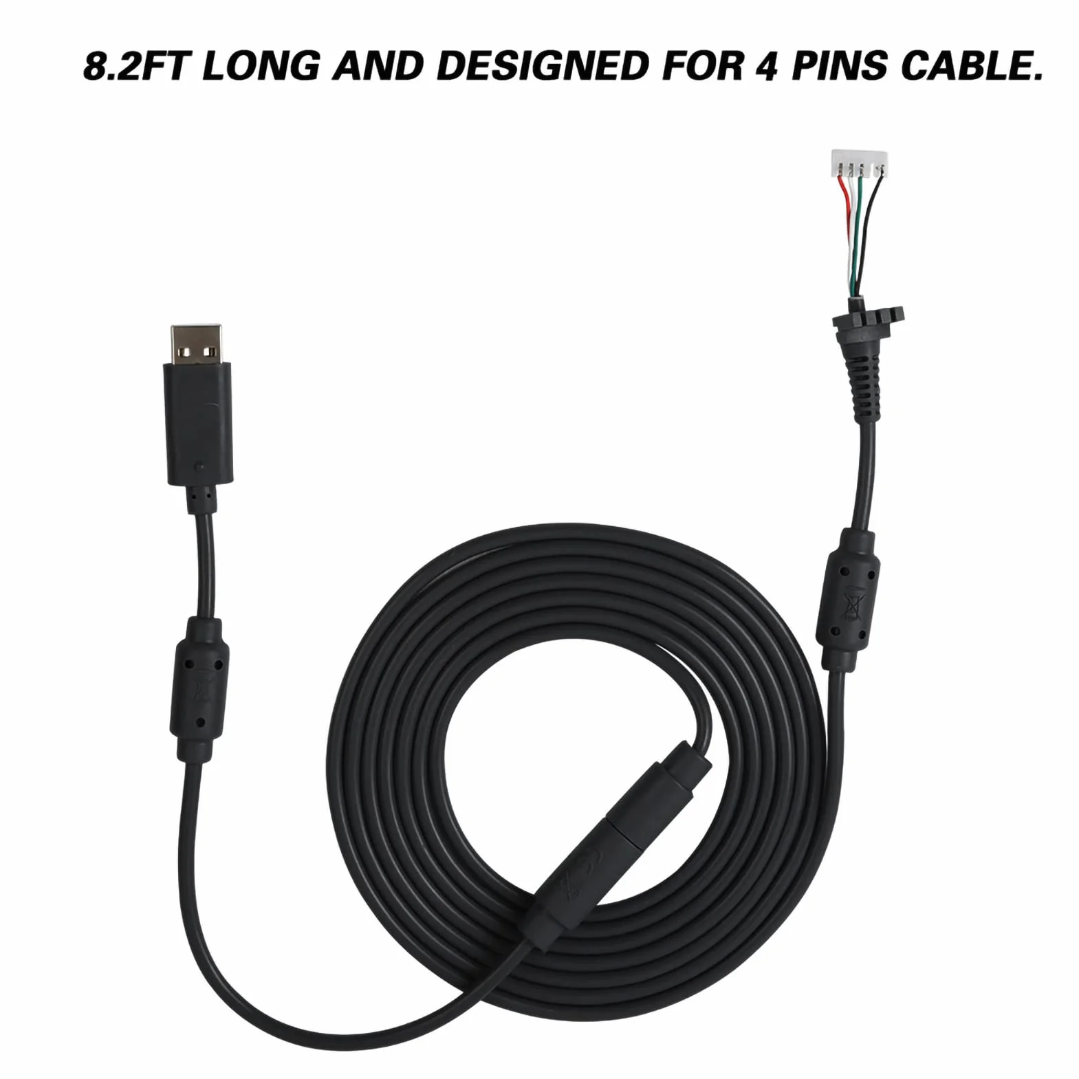 Kabel do Gamepada dla Konsoli 360: Trwały Zamienny Przewód USB z Adapterem Zrywalnym (Czarny)