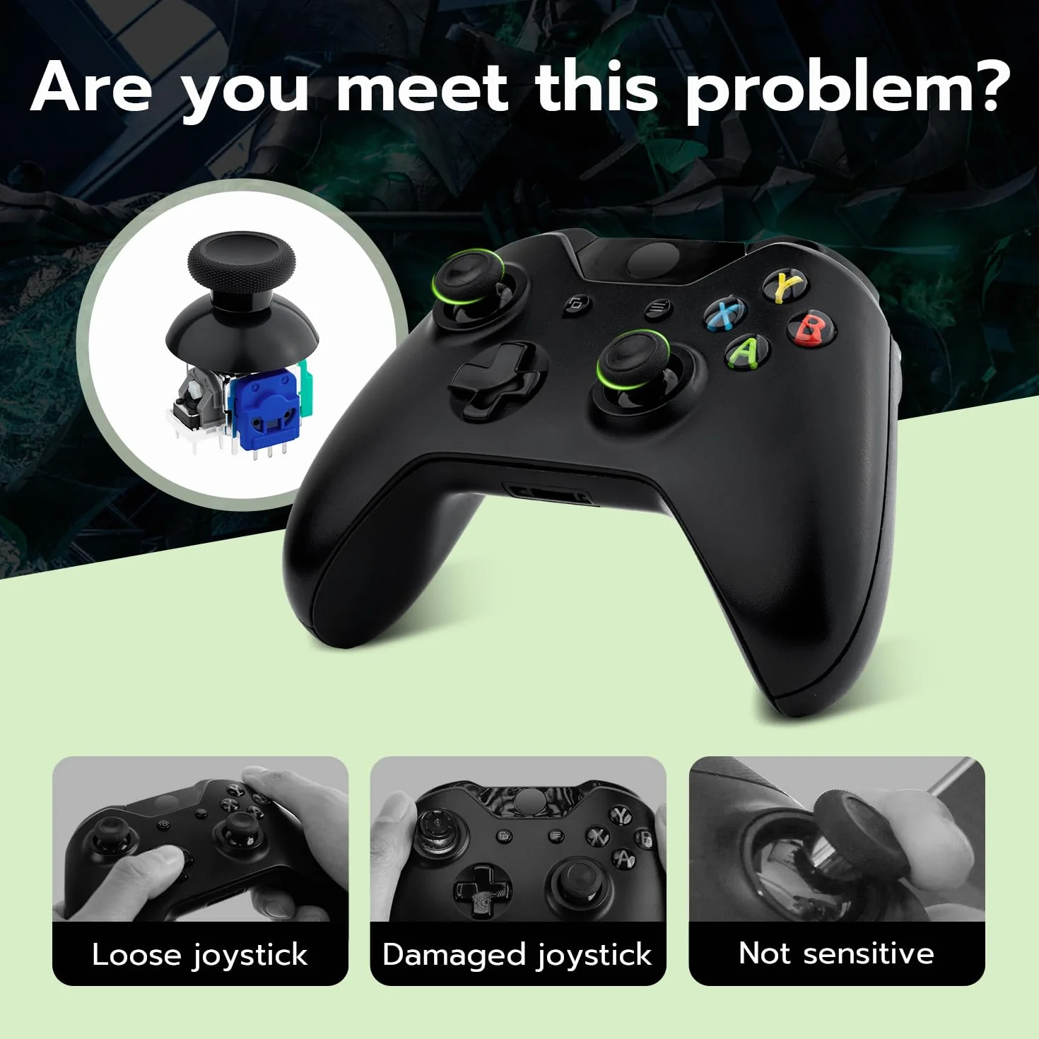 Mcbazel Hall Effekt Stick Joystick Analogowy Zestaw Wymiany i Narzędzi Naprawczych dla Kontrolerów Xbox Series X/S, Xbox One, Xbox One X/S