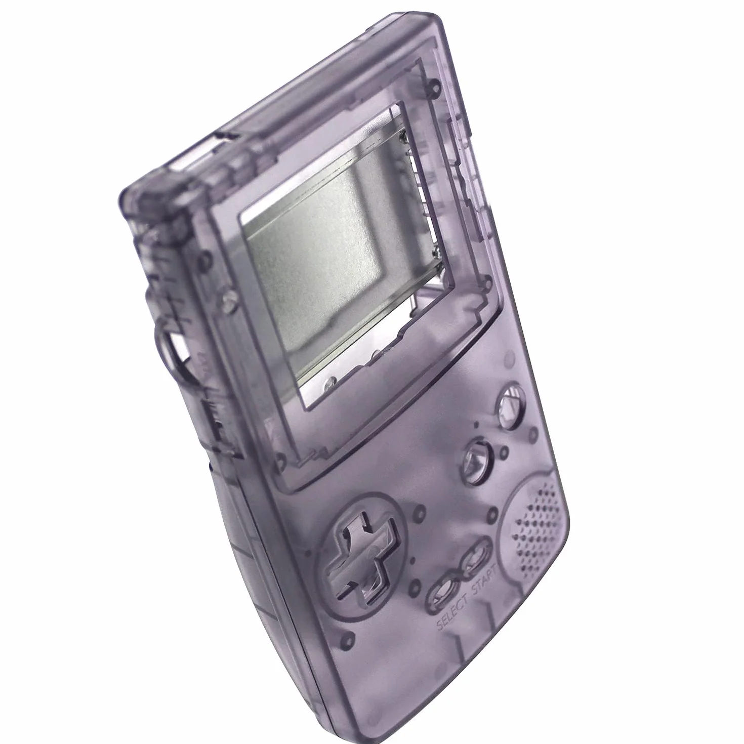 OSTENT Kompletna Obudowa Zastępcza do Nintendo GBC Gameboy Color konsoli, kolor przezroczysty fioletowy